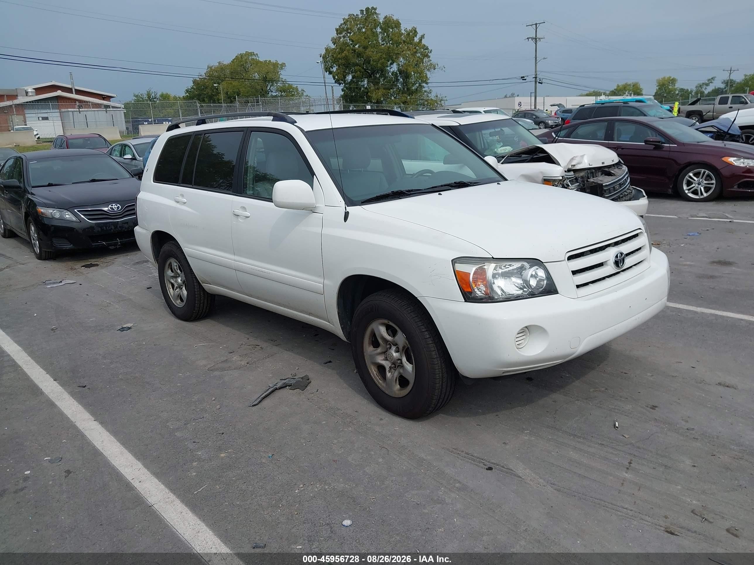 2004 Toyota Highlander   White vin: JTEGD21A840100581