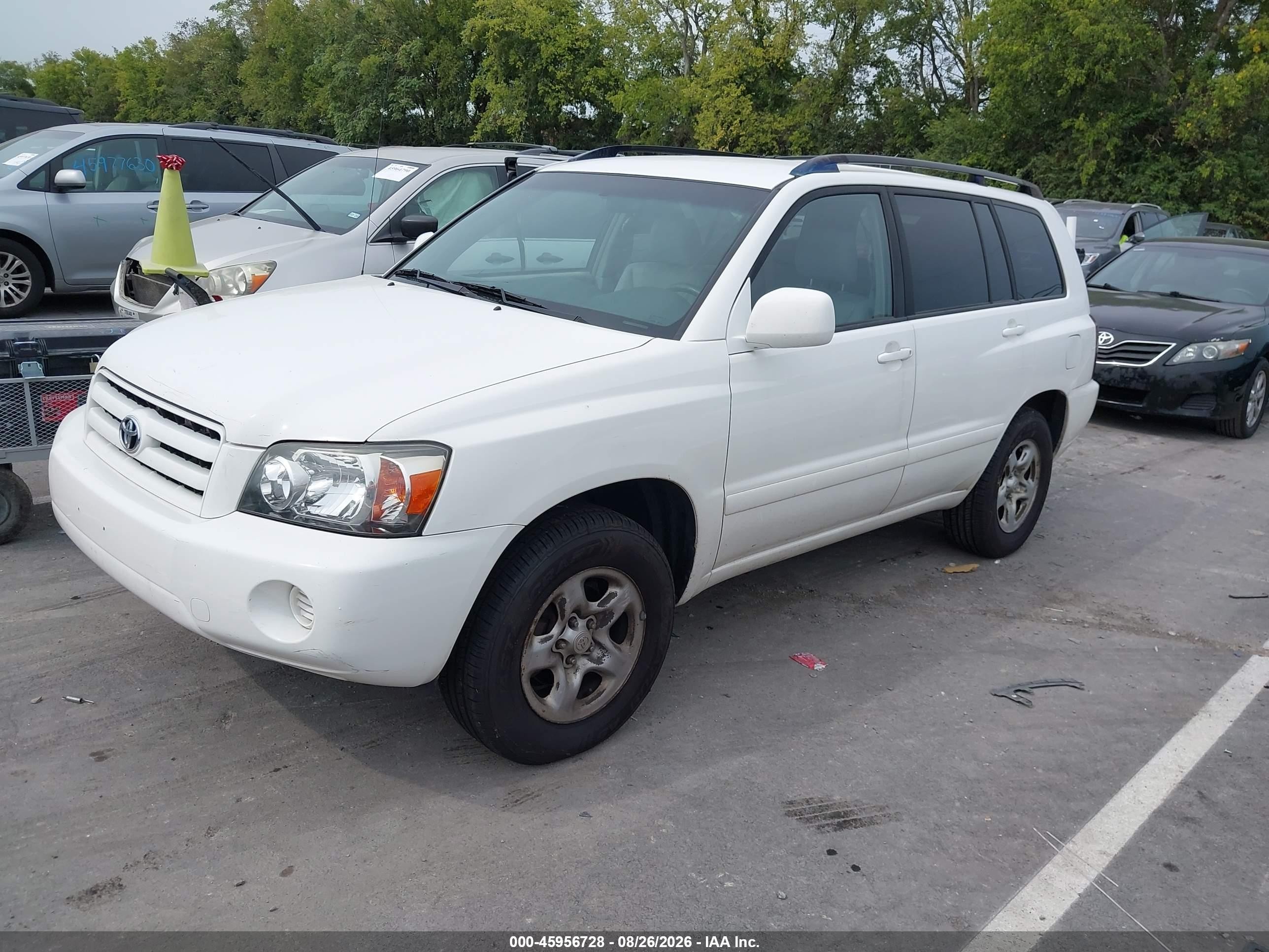 2004 Toyota Highlander   Белый vin: JTEGD21A840100581