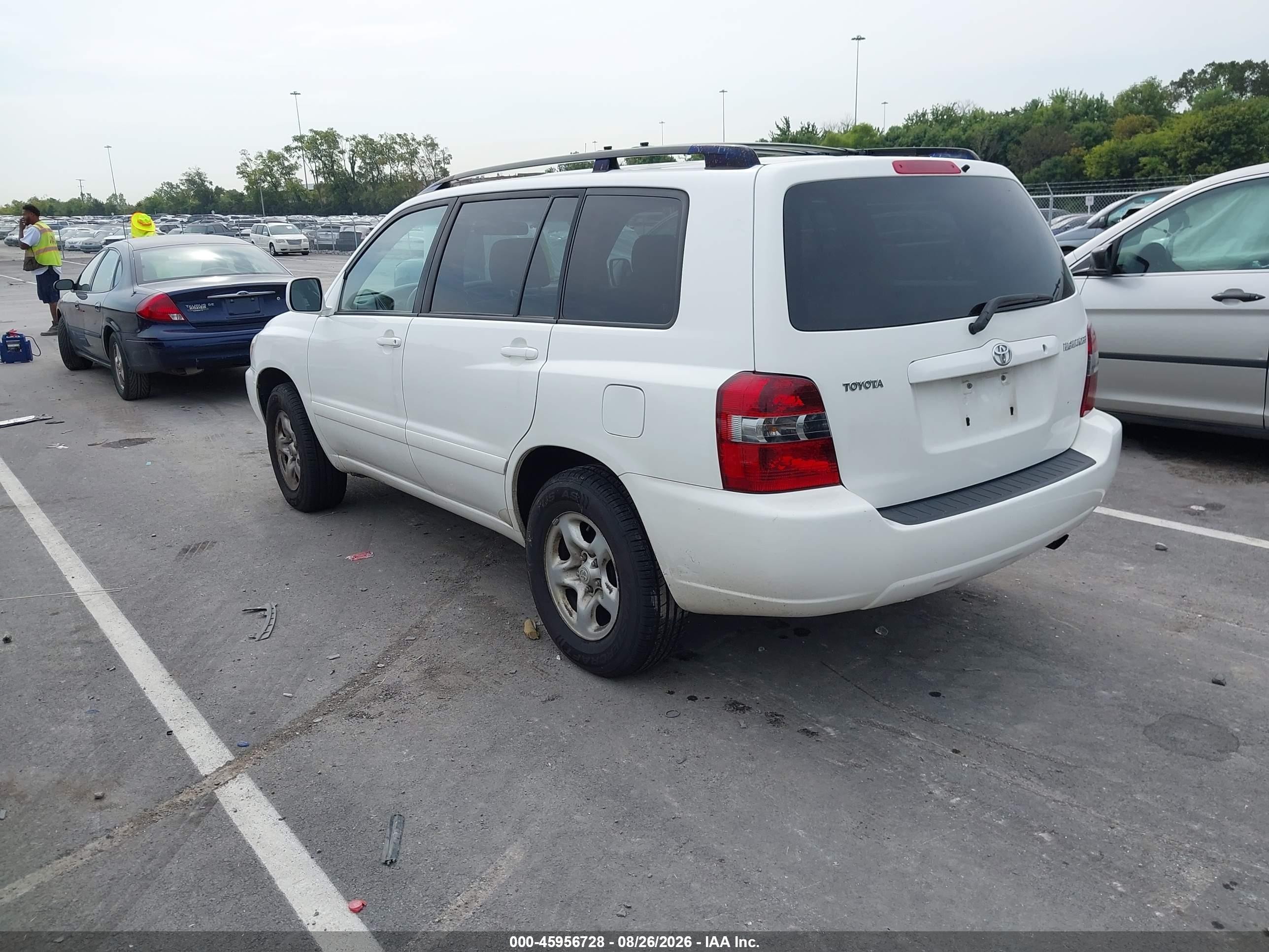 2004 Toyota Highlander   Белый vin: JTEGD21A840100581