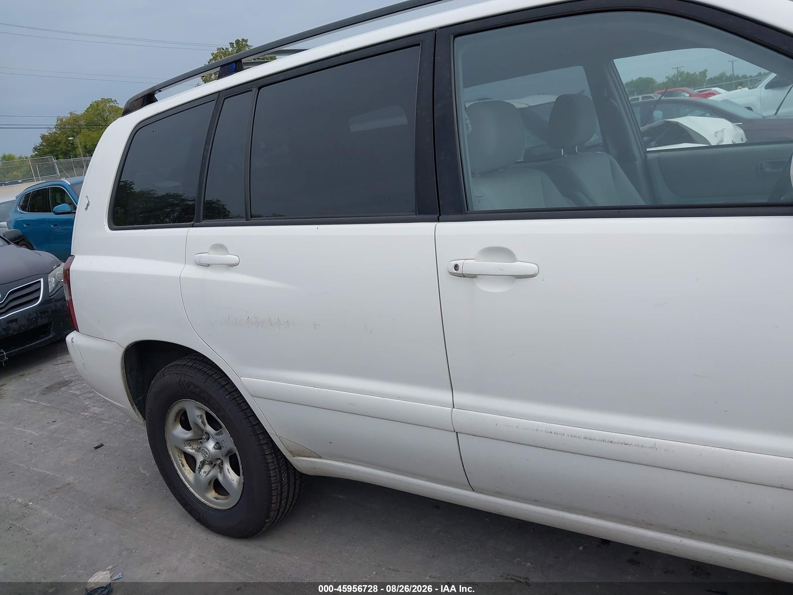 2004 Toyota Highlander   Белый vin: JTEGD21A840100581