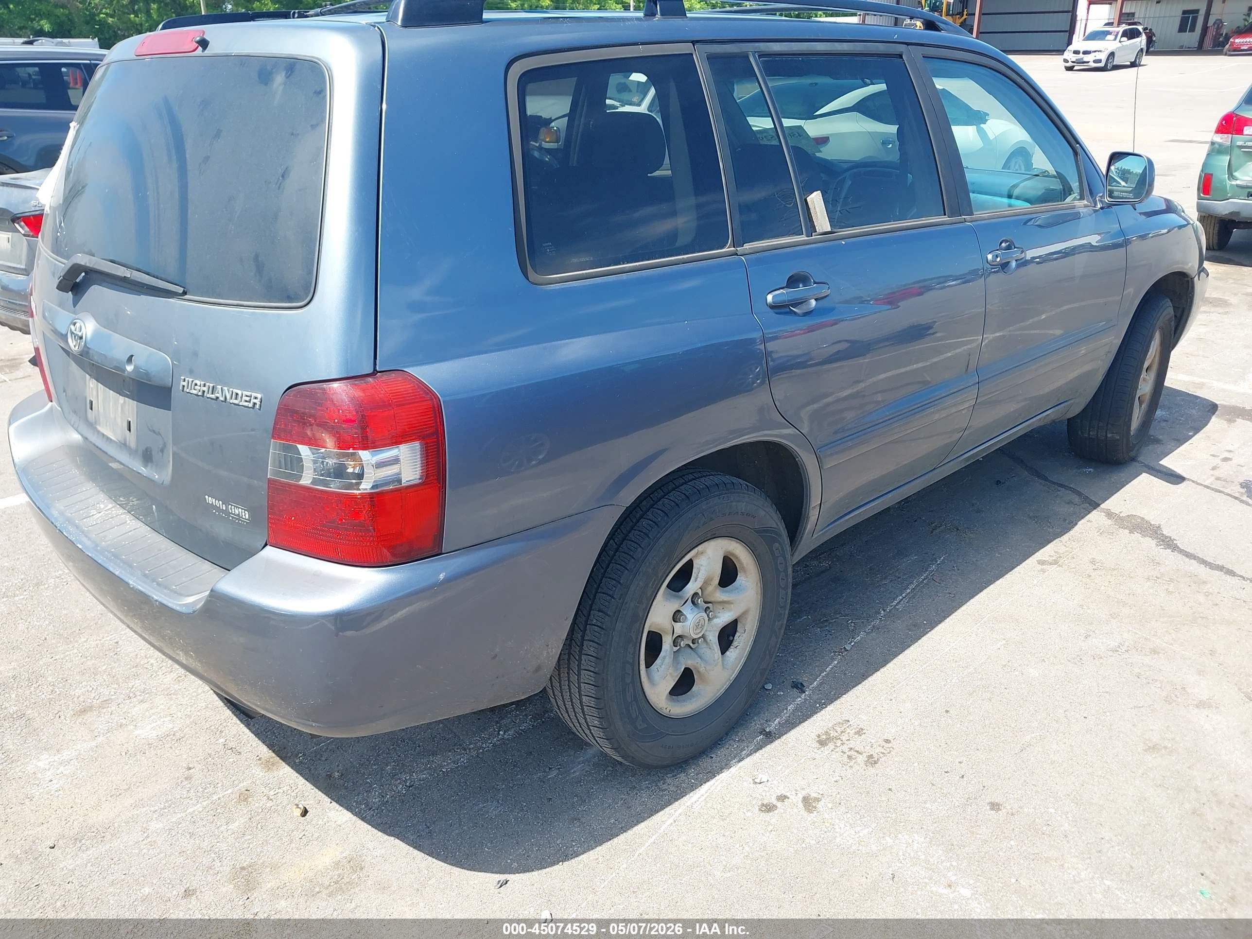 2005 Toyota Highlander   Синий vin: JTEGD21A850108732