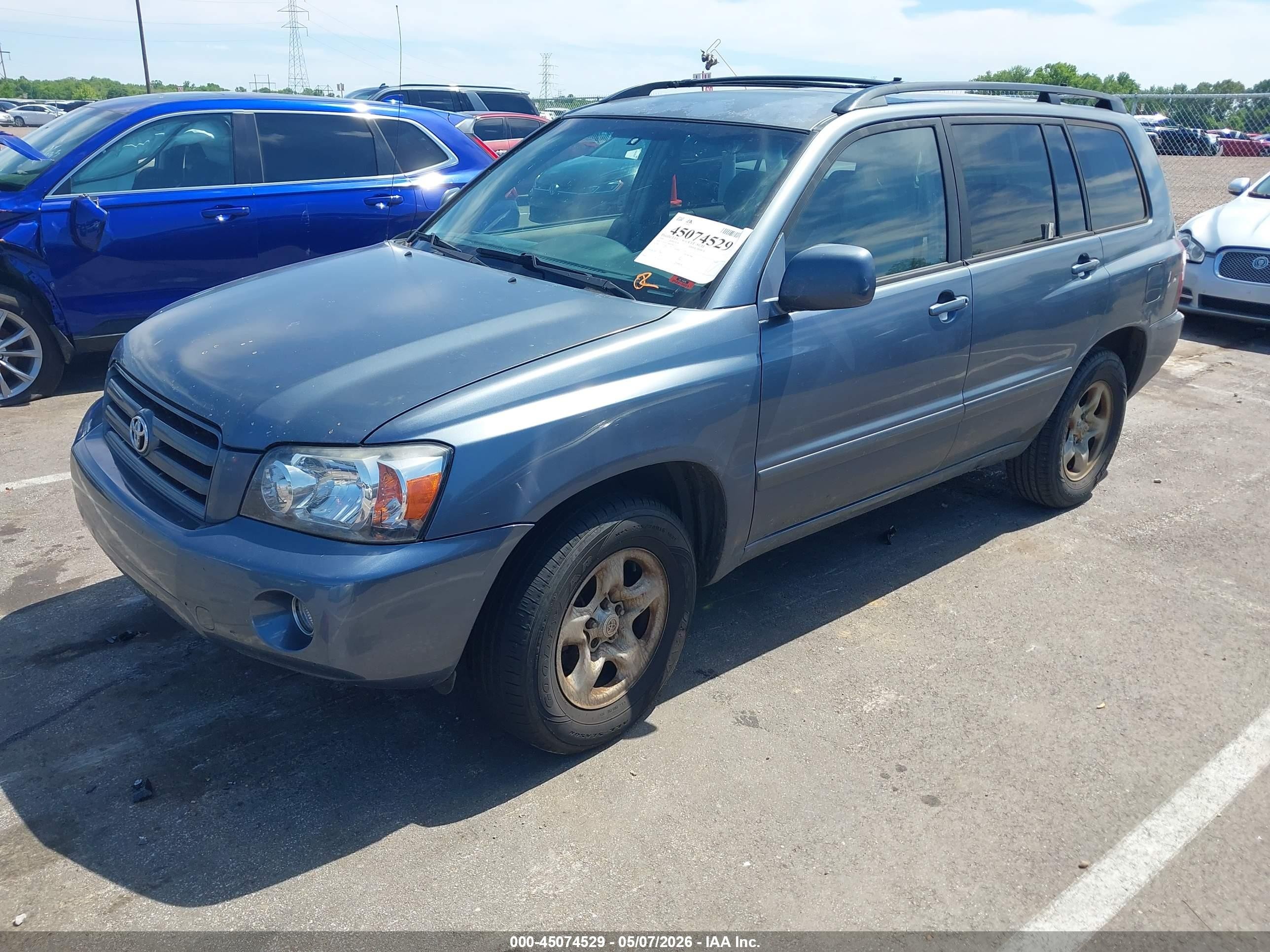 2005 Toyota Highlander   Синий vin: JTEGD21A850108732