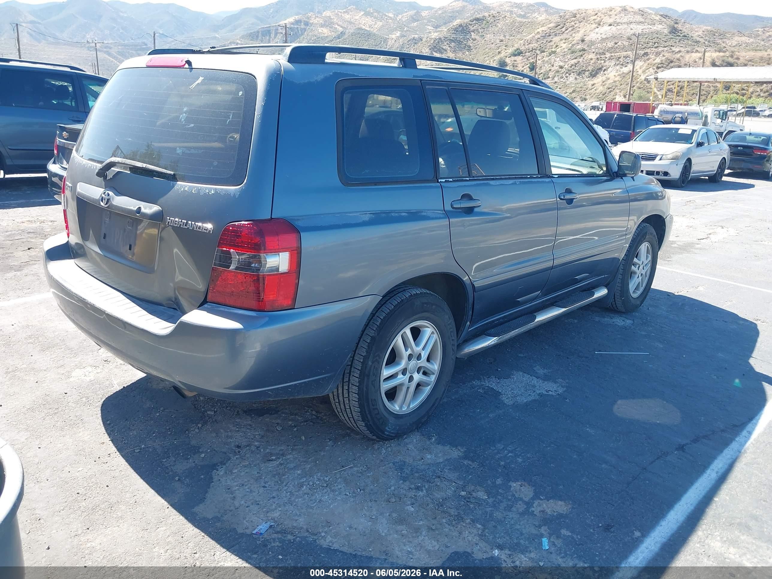 2005 Toyota Highlander   Синий vin: JTEGD21A850111081