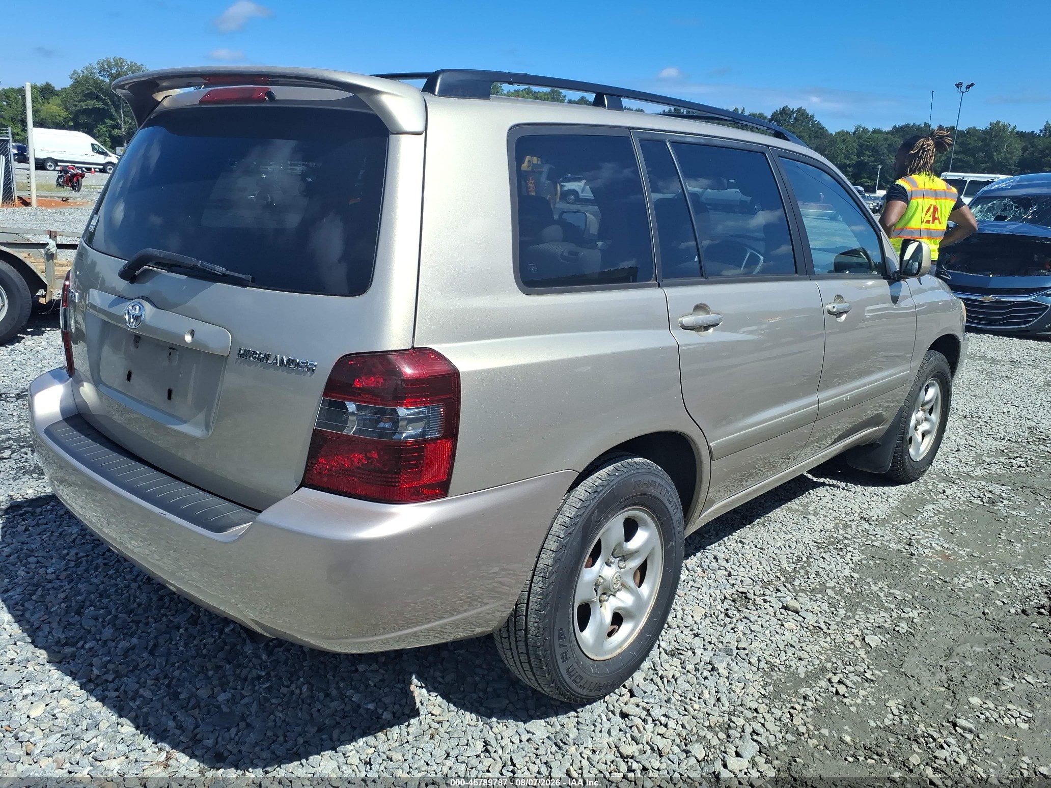 2005 Toyota Highlander   Gold vin: JTEGD21A850112506