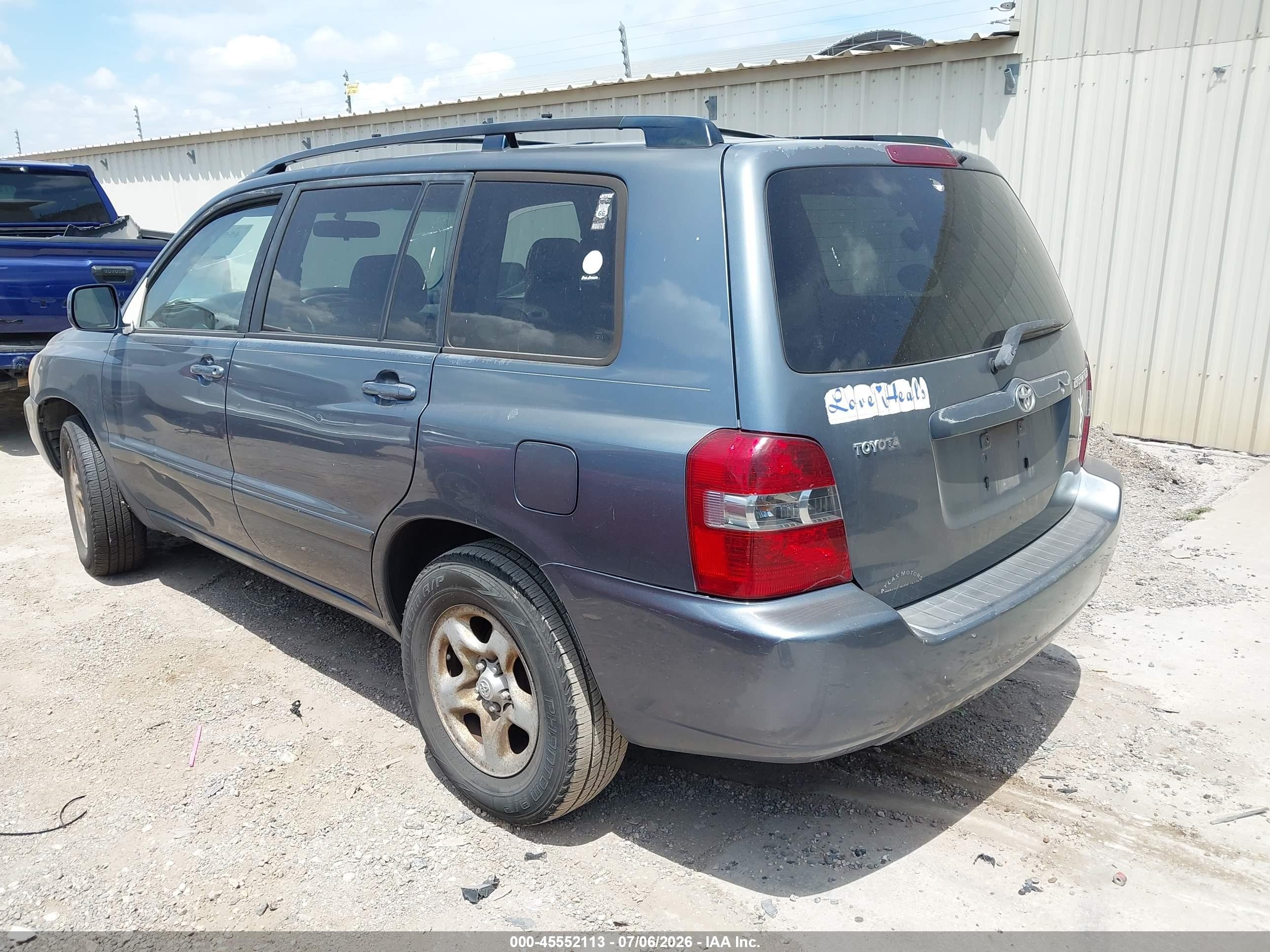 2005 Toyota Highlander   Blue vin: JTEGD21A850117446