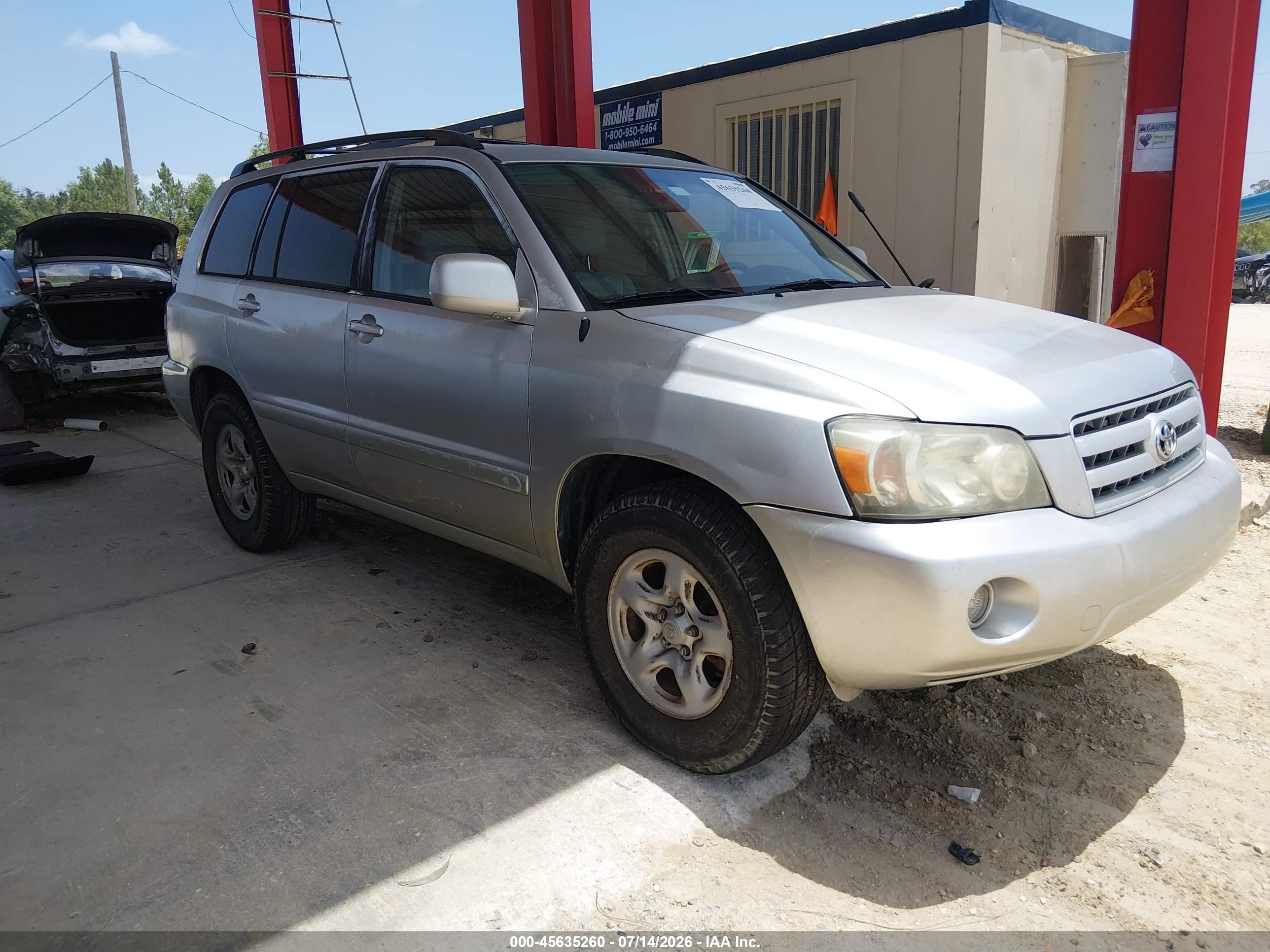 2006 Toyota Highlander   Gray vin: JTEGD21A860137553