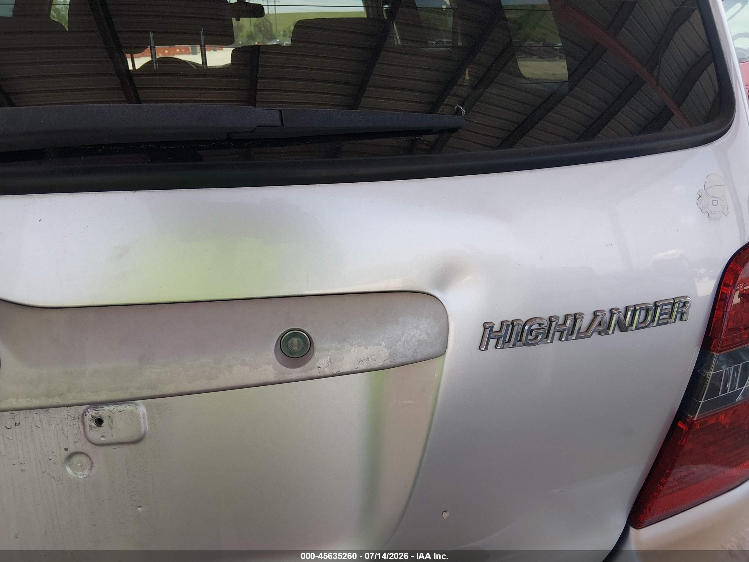2006 Toyota Highlander   Gray vin: JTEGD21A860137553
