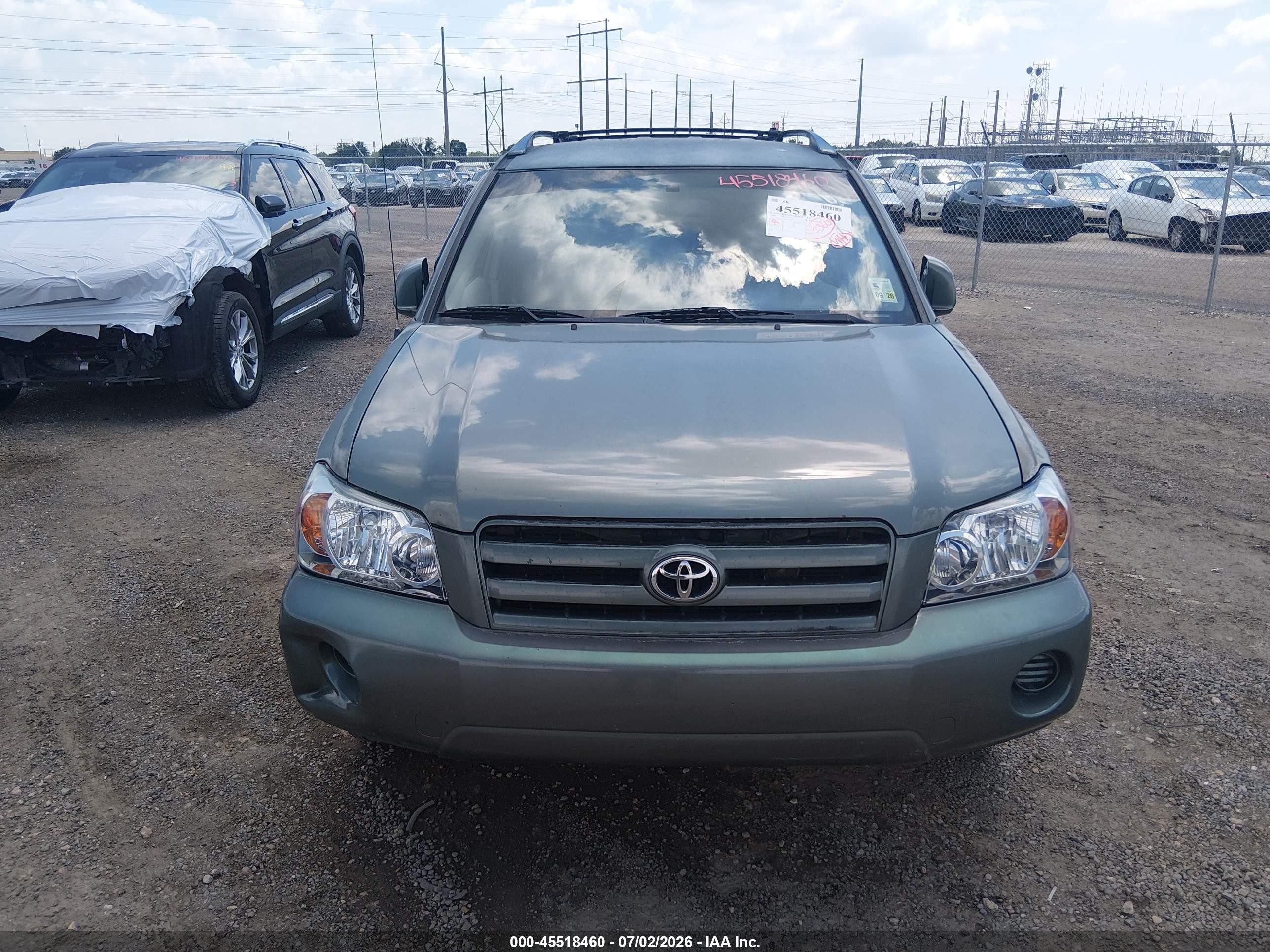 2006 Toyota Highlander   Green vin: JTEGD21A860140985