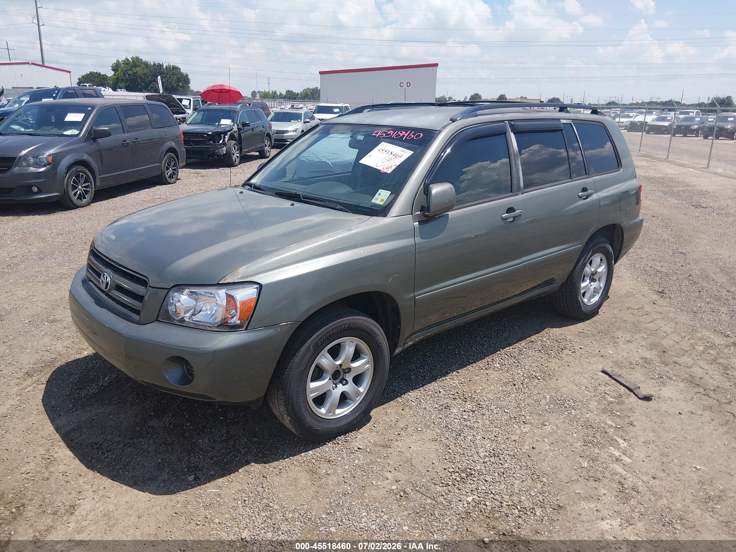 2006 Toyota Highlander   Green vin: JTEGD21A860140985