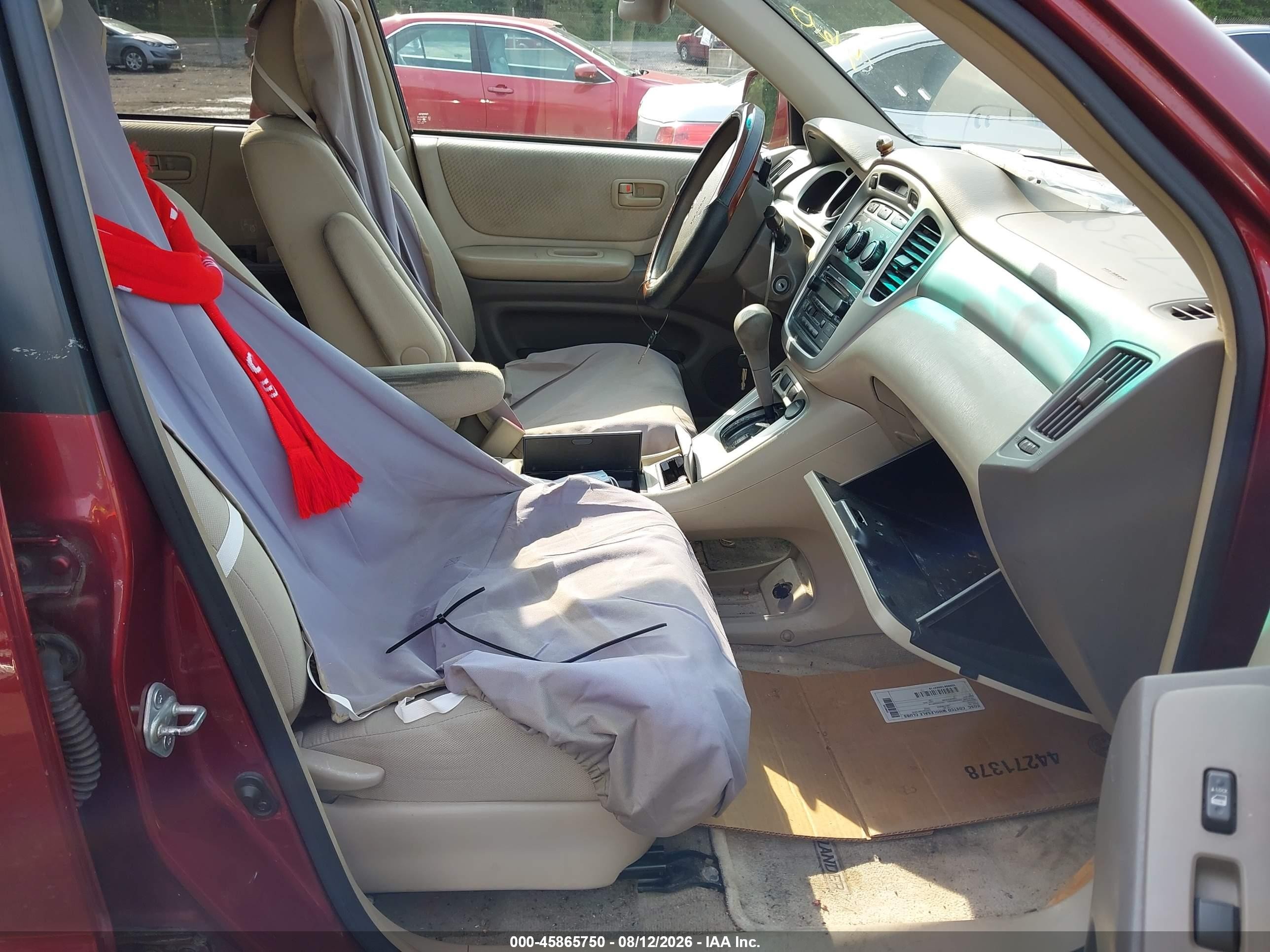 2006 Toyota Highlander   Red vin: JTEGD21A860151906