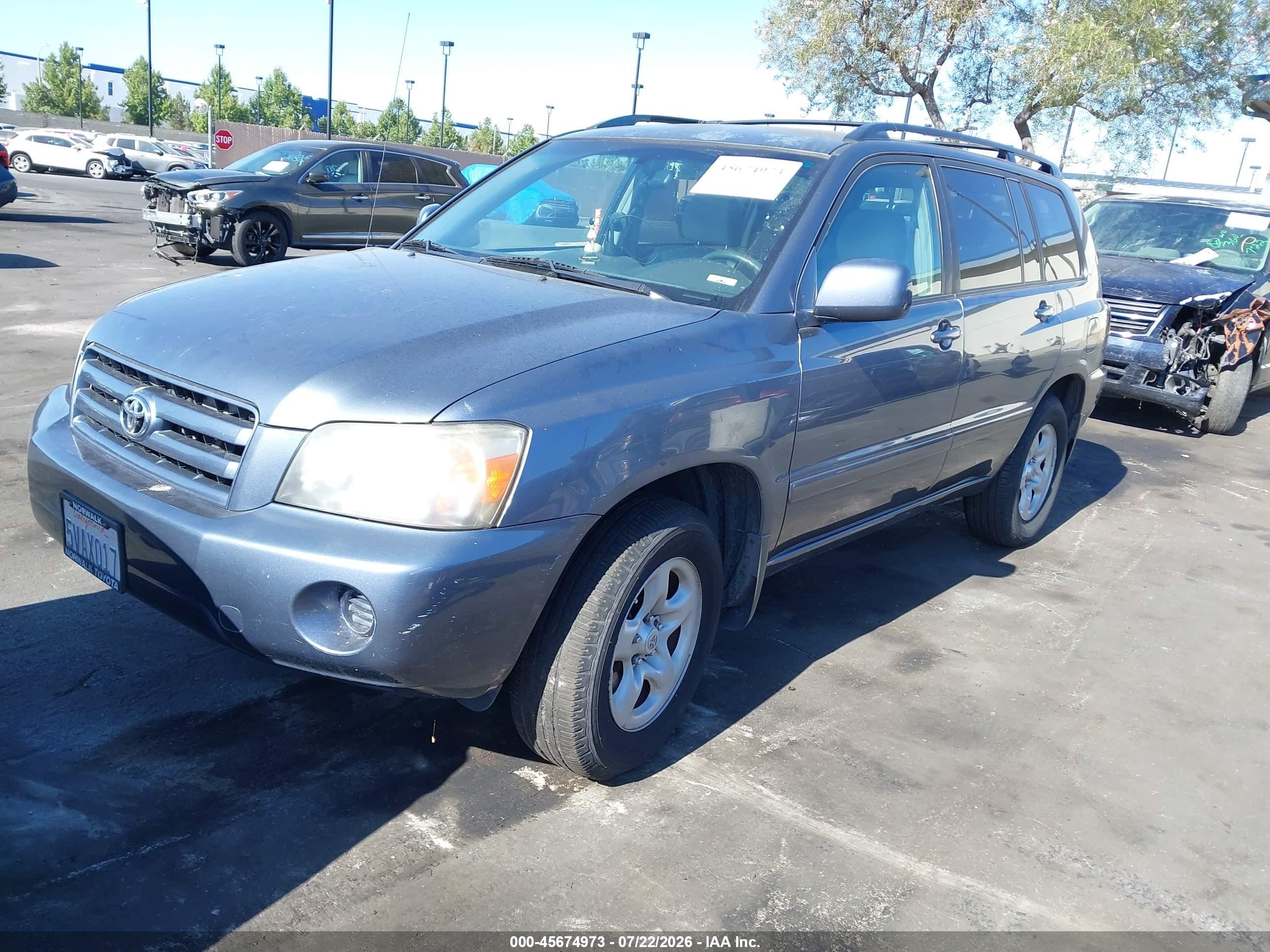 2006 Toyota Highlander   Серый vin: JTEGD21A860153011