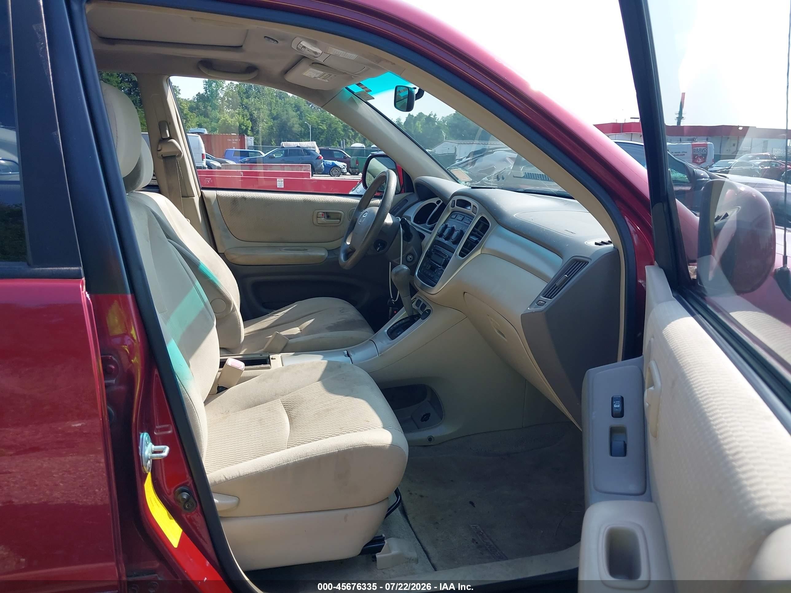 2007 Toyota Highlander   Red vin: JTEGD21A870161160