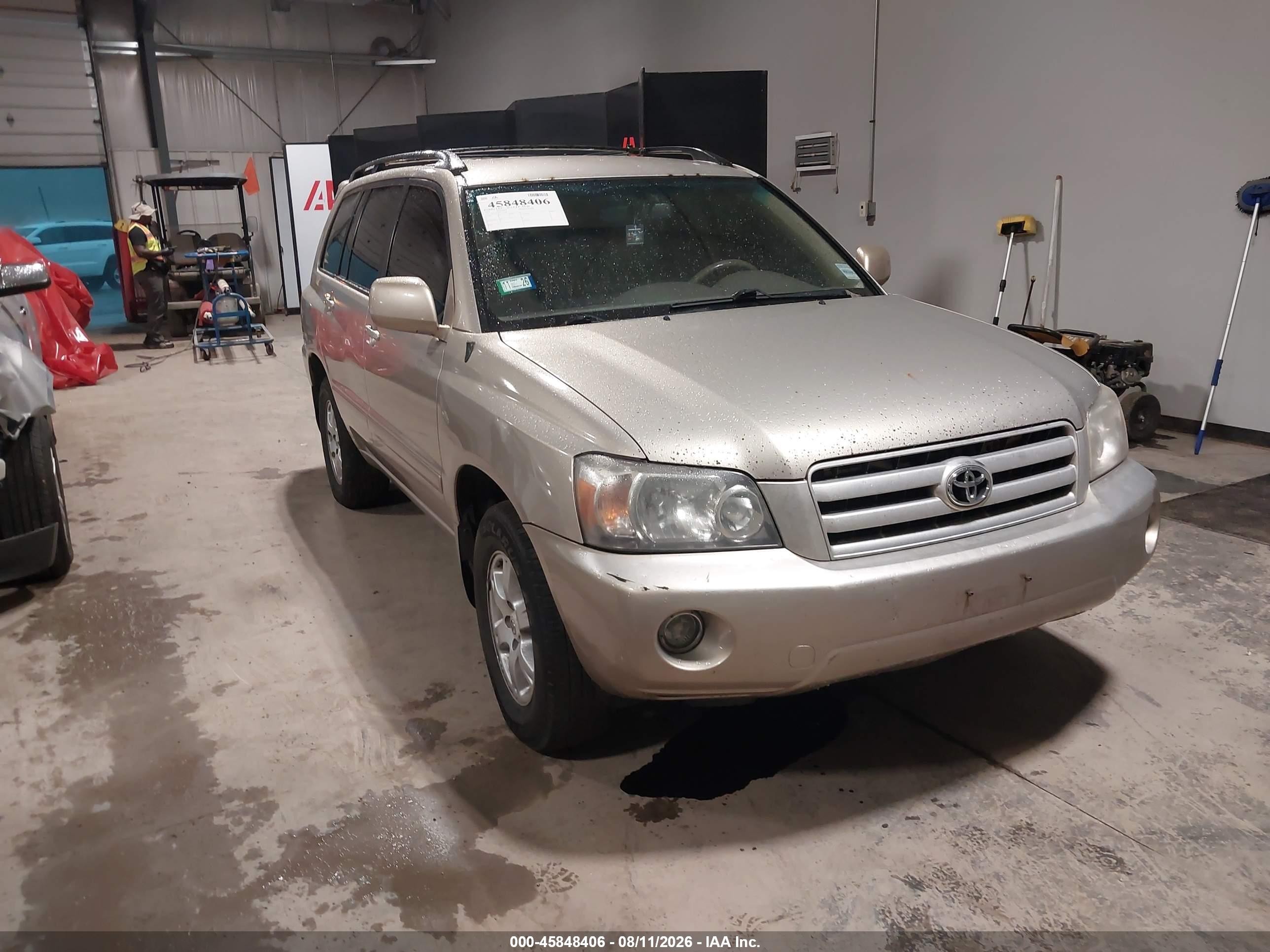2007 Toyota Highlander   Gold vin: JTEGD21A870164592