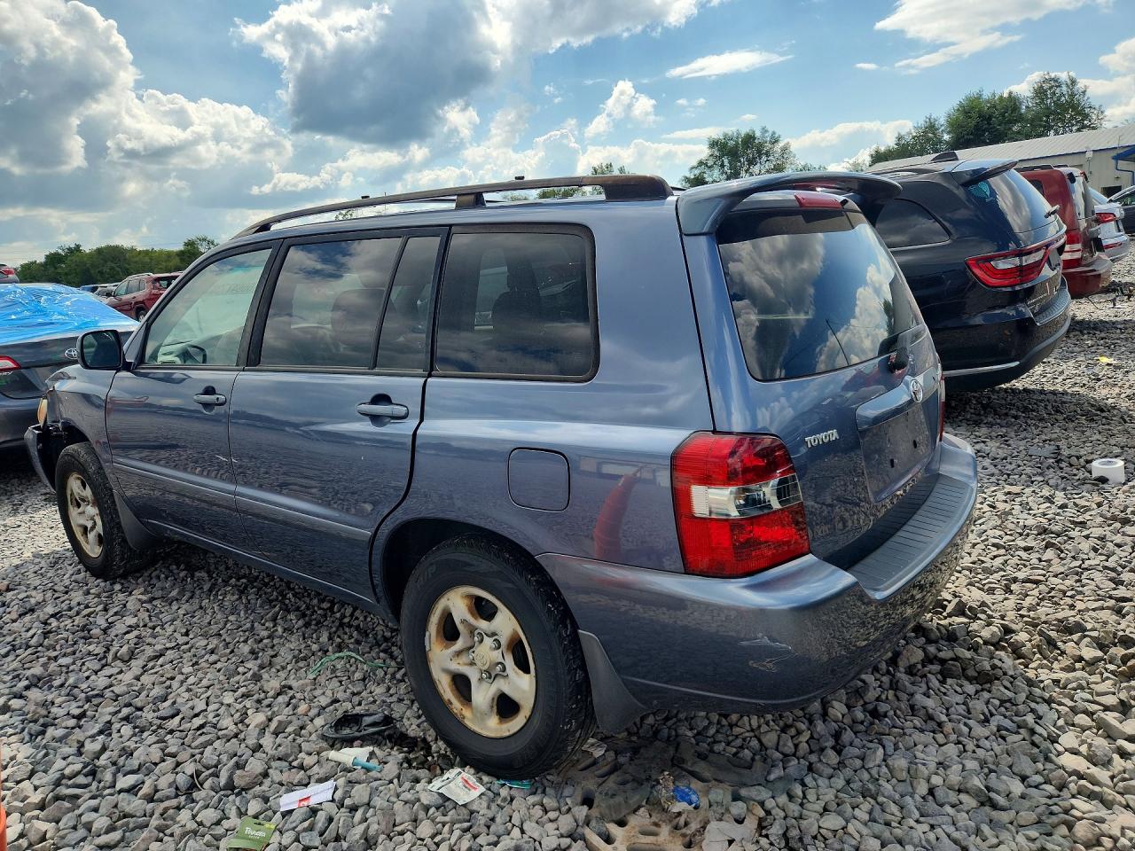 2007 Toyota Highlander Base Синий vin: JTEGD21A870165144