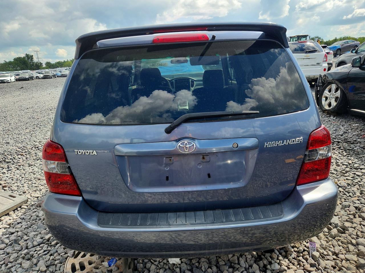 2007 Toyota Highlander Base Синий vin: JTEGD21A870165144