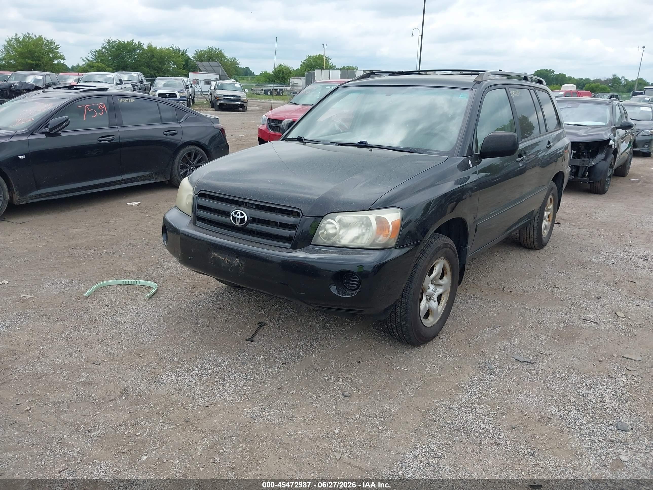 2006 Toyota Highlander   Black vin: JTEGD21A960133494
