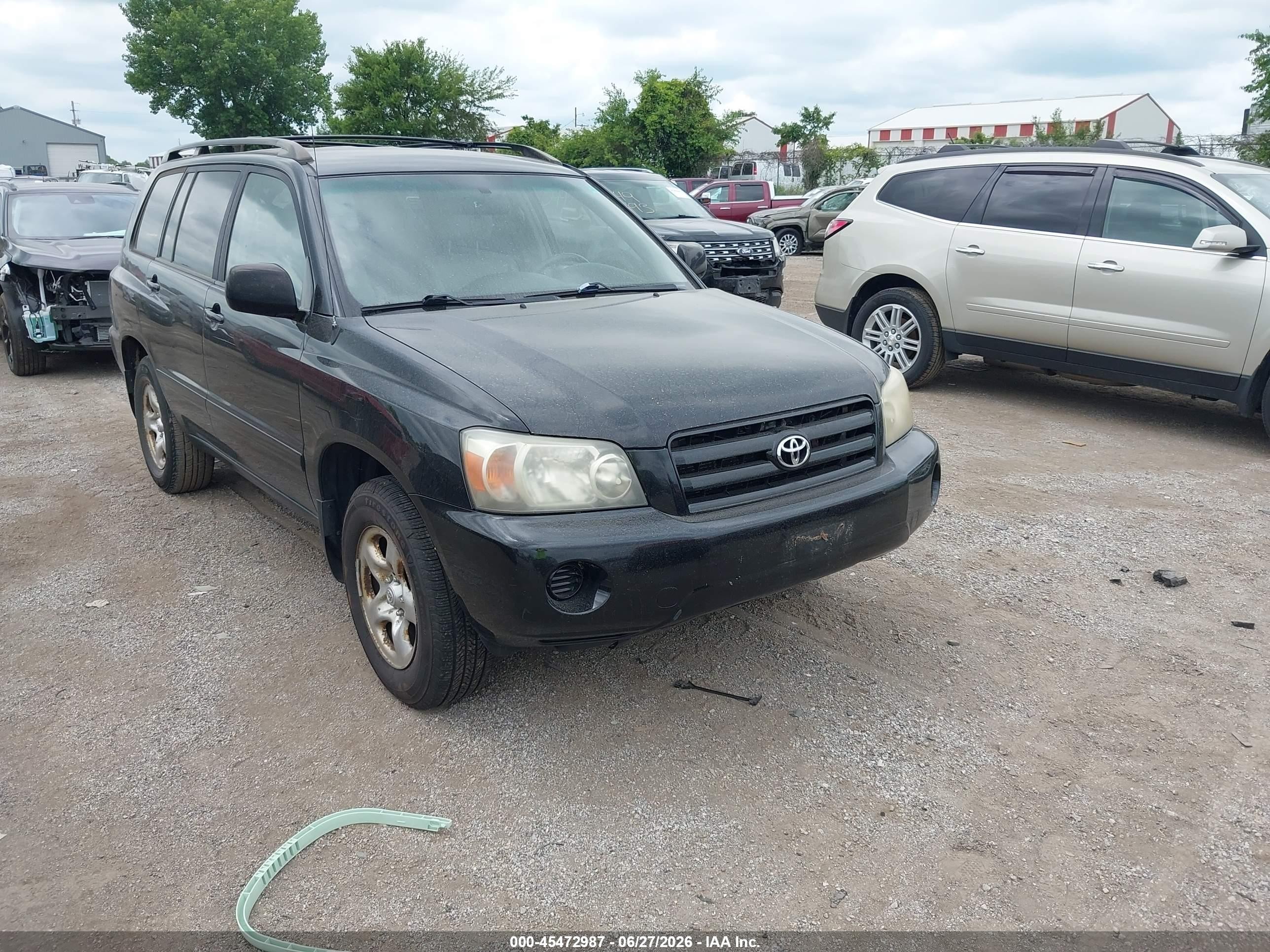 2006 Toyota Highlander   Black vin: JTEGD21A960133494
