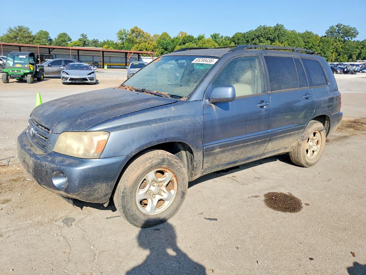 2006 Toyota Highlander Base Blue vin: JTEGD21A960140252