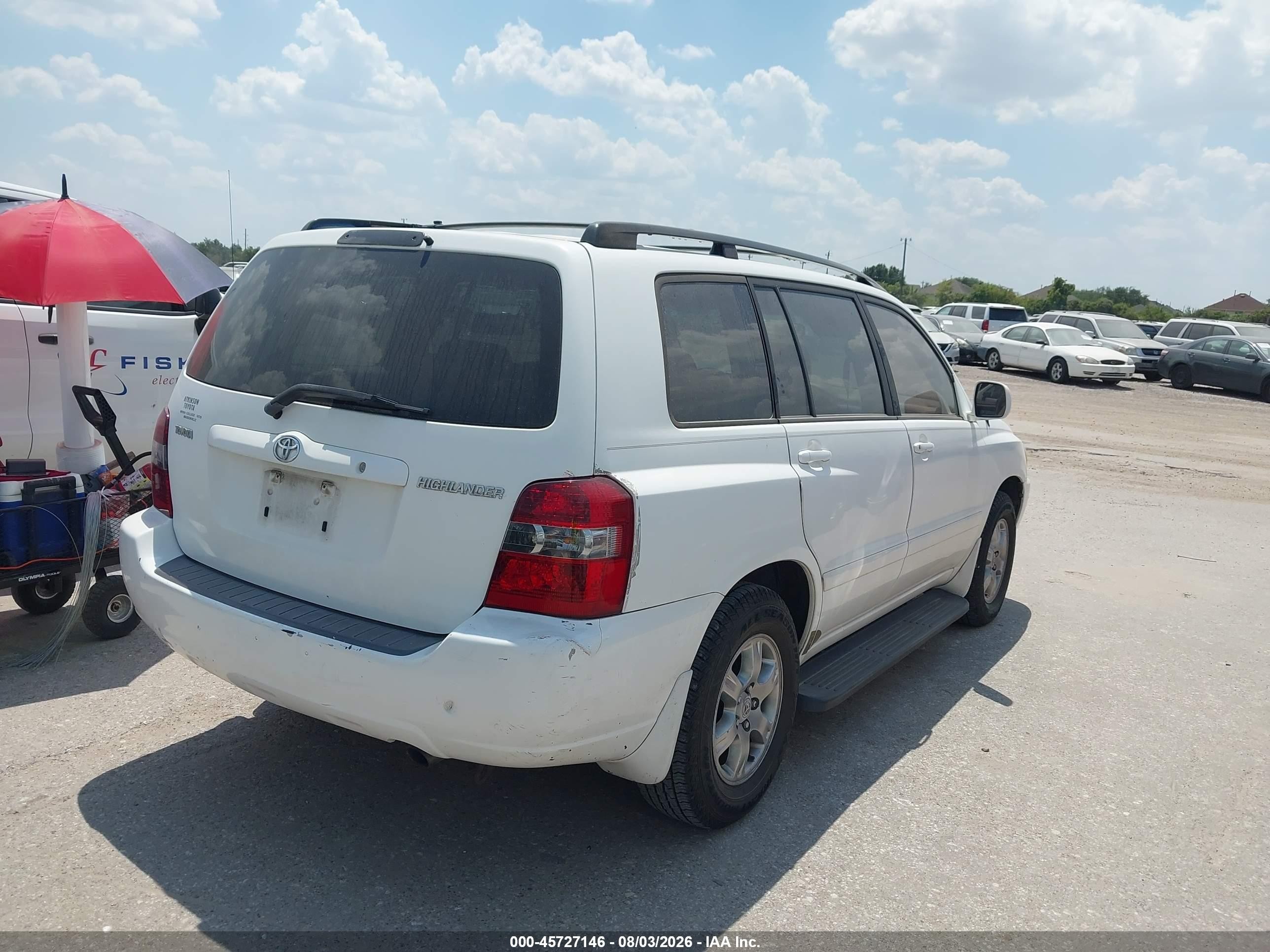 2006 Toyota Highlander   Белый vin: JTEGD21A960150909