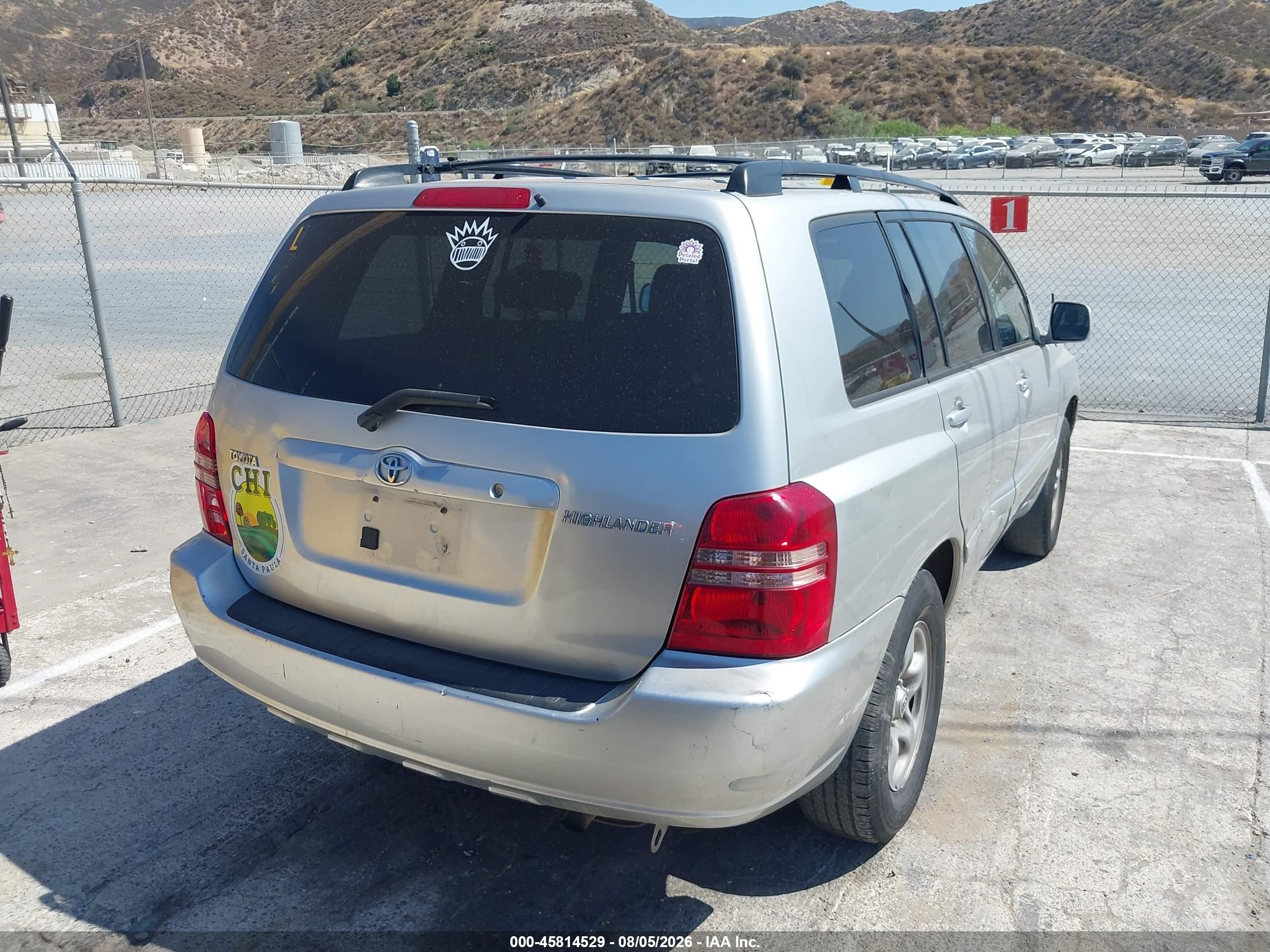2002 Toyota Highlander   Серый vin: JTEGD21AX20041661