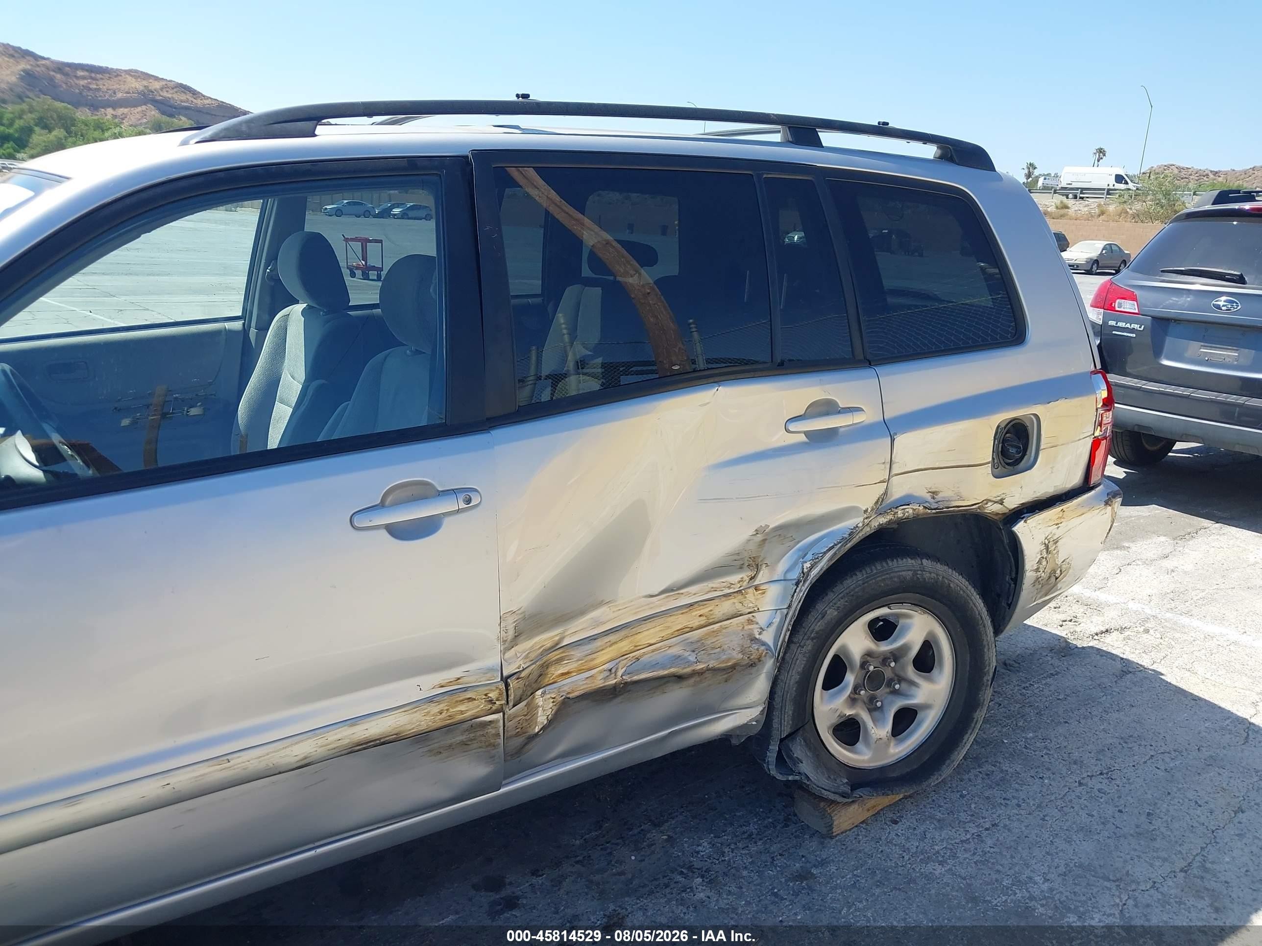2002 Toyota Highlander   Серый vin: JTEGD21AX20041661