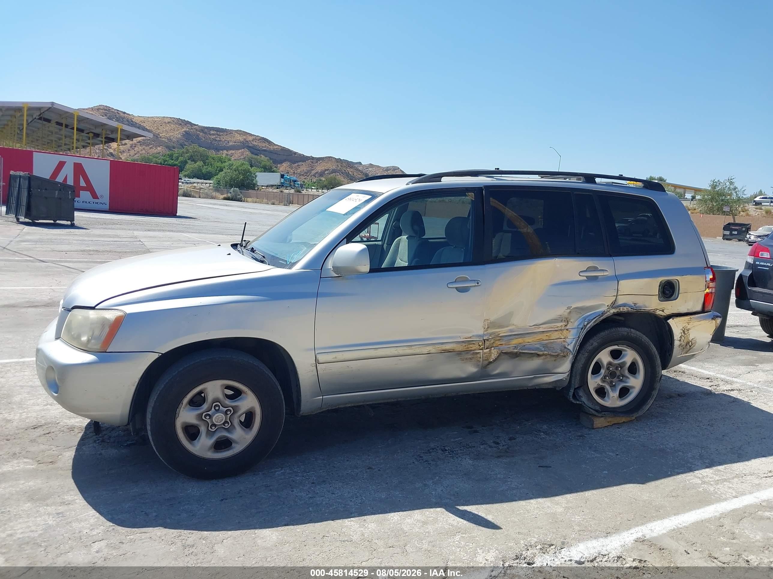2002 Toyota Highlander   Серый vin: JTEGD21AX20041661