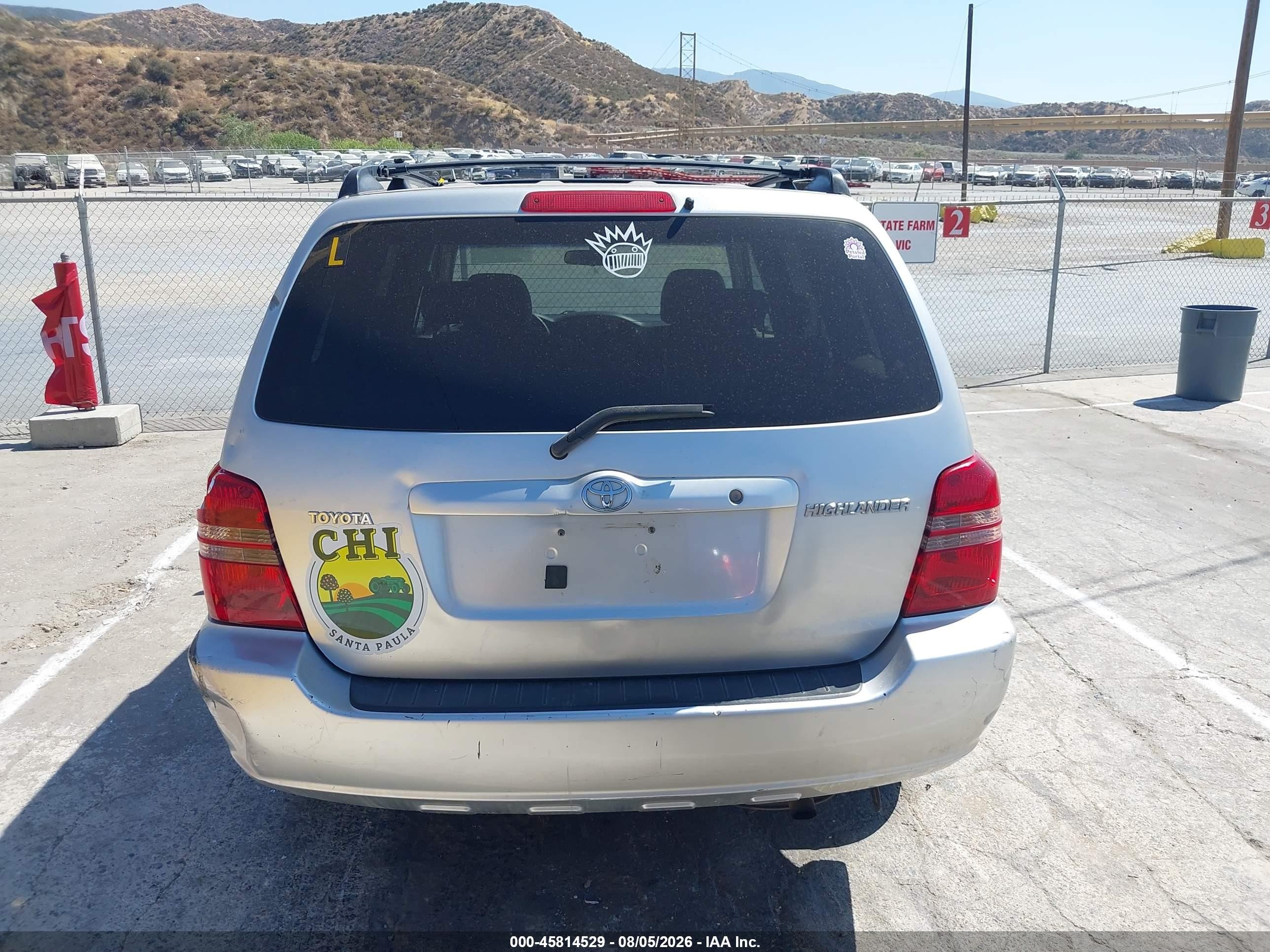 2002 Toyota Highlander   Серый vin: JTEGD21AX20041661