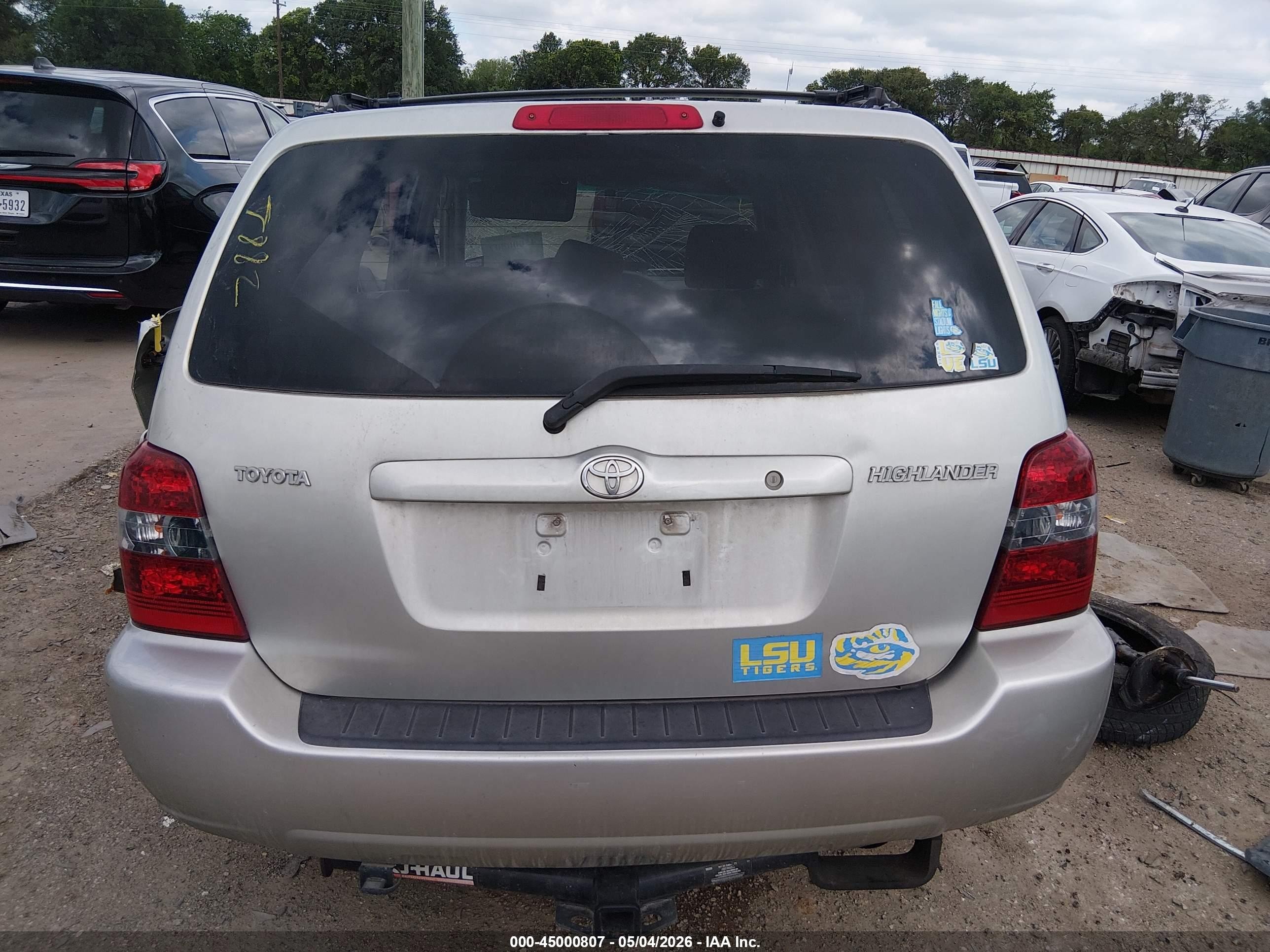 2004 Toyota Highlander   Silver vin: JTEGD21AX40087882