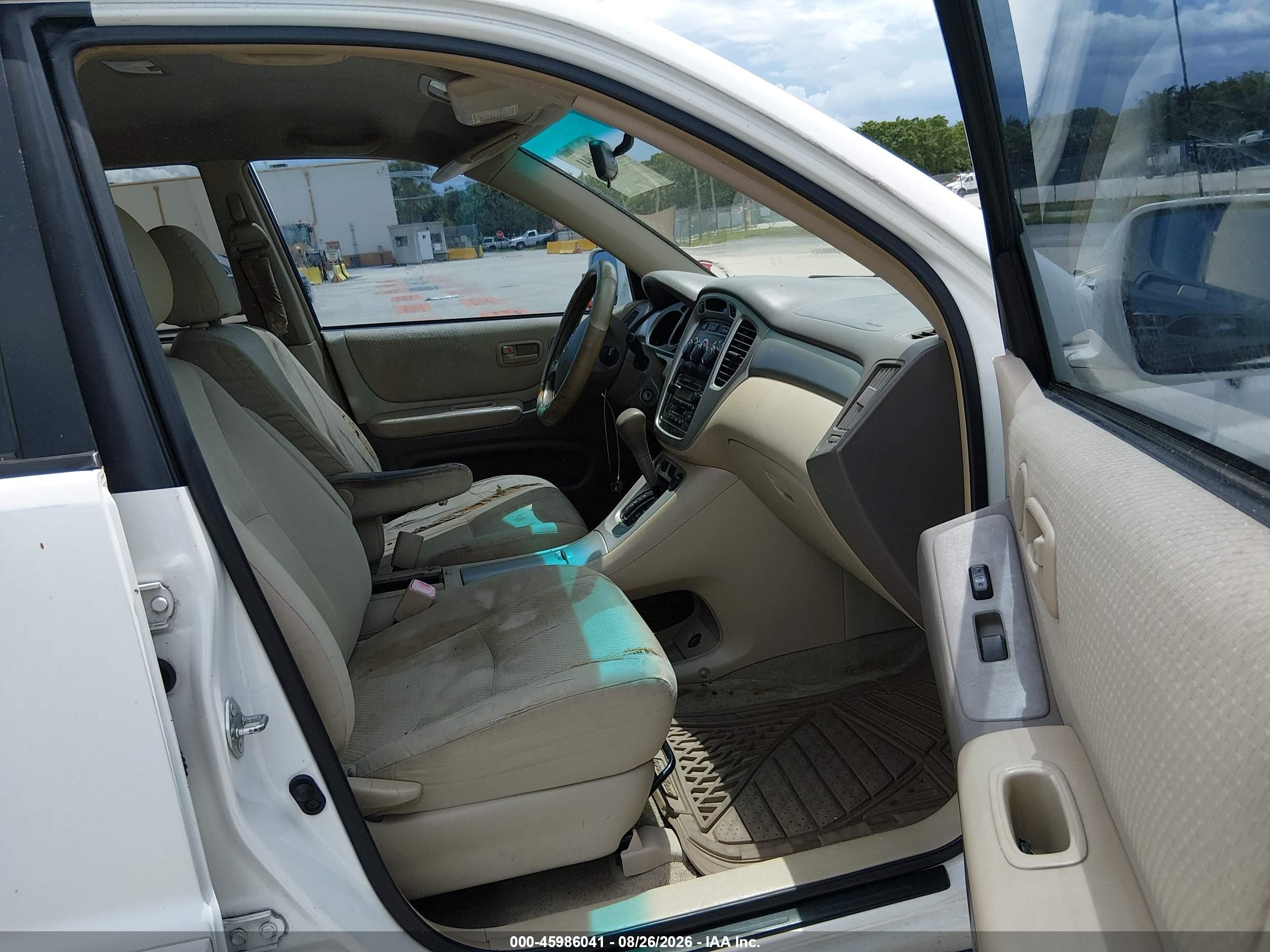 2005 Toyota Highlander   White vin: JTEGD21AX50124995