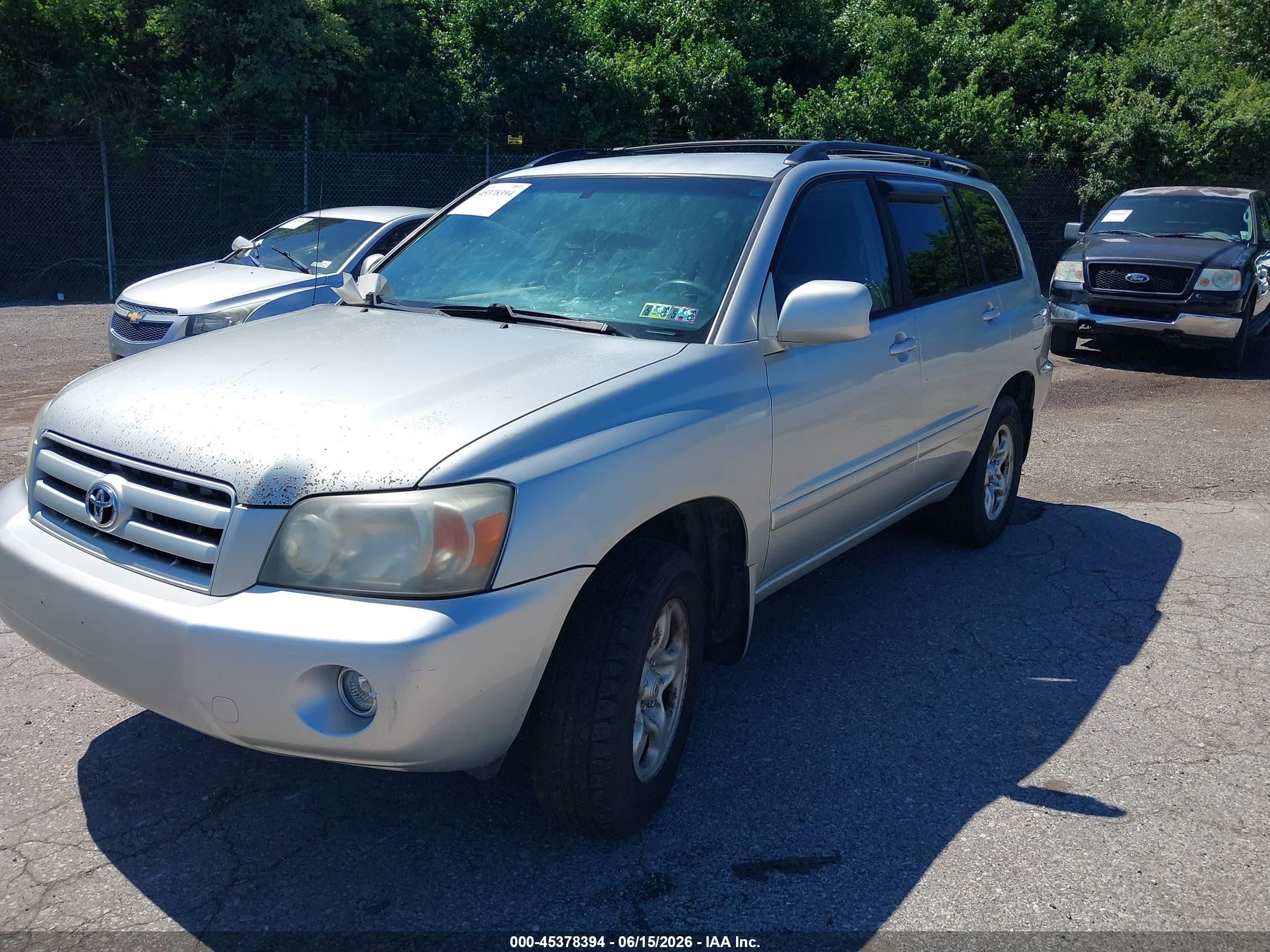 2006 Toyota Highlander   Серебряный vin: JTEGD21AX60146965