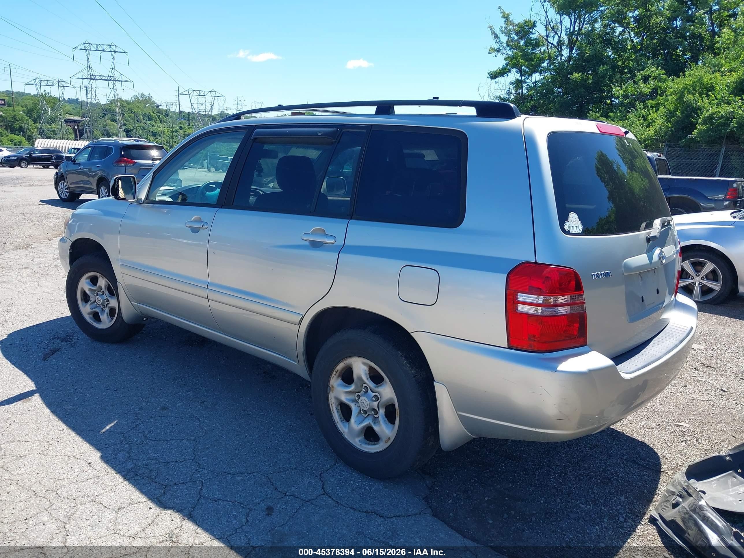 2006 Toyota Highlander   Серебряный vin: JTEGD21AX60146965