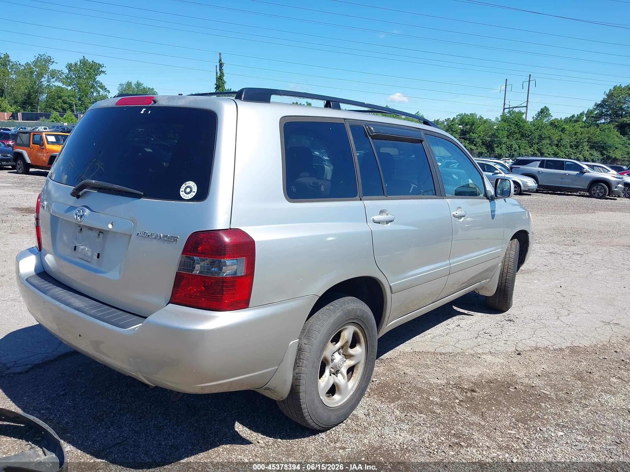 2006 Toyota Highlander   Серебряный vin: JTEGD21AX60146965