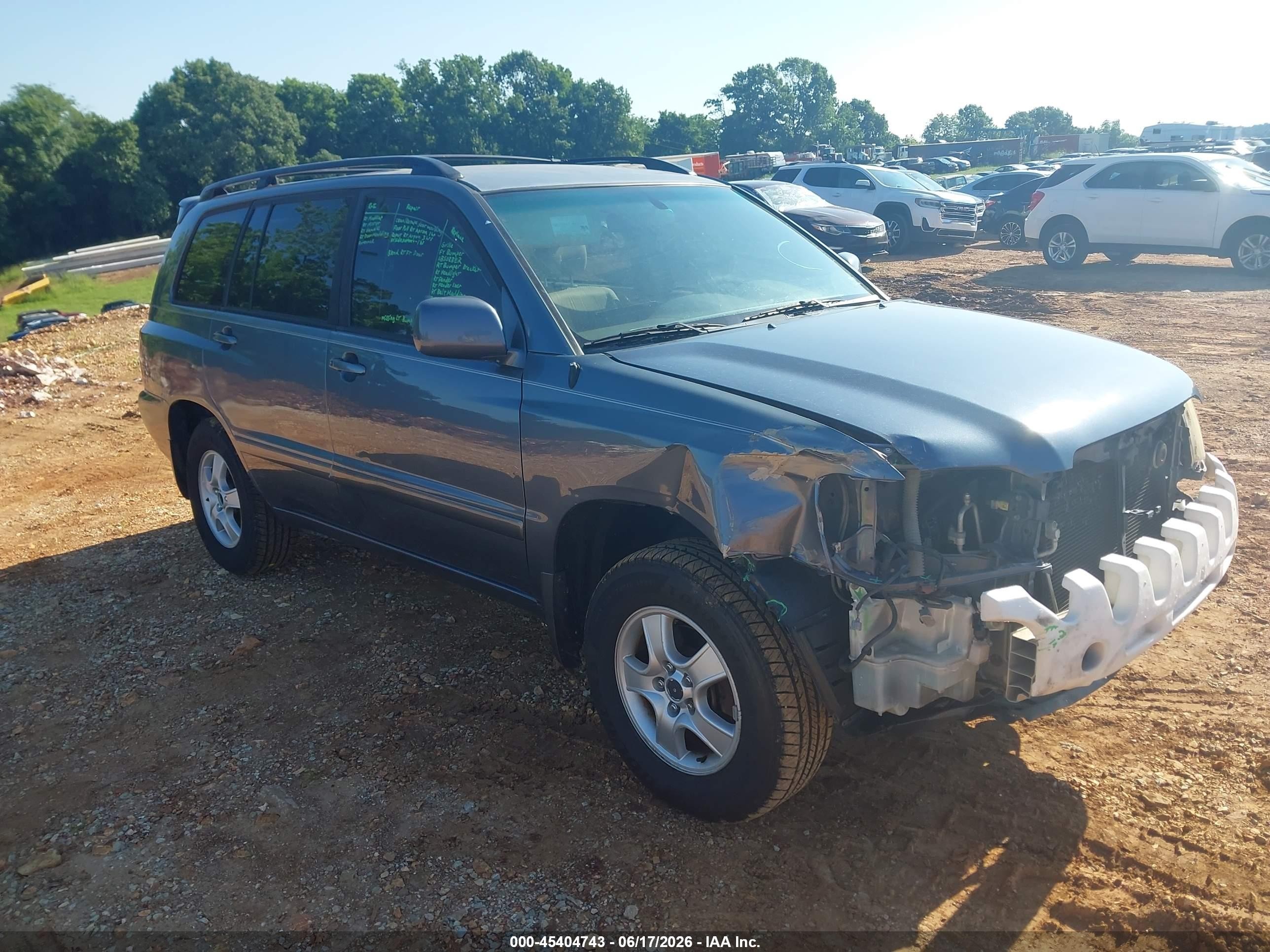 2006 Toyota Highlander   Blue vin: JTEGD21AX60149686