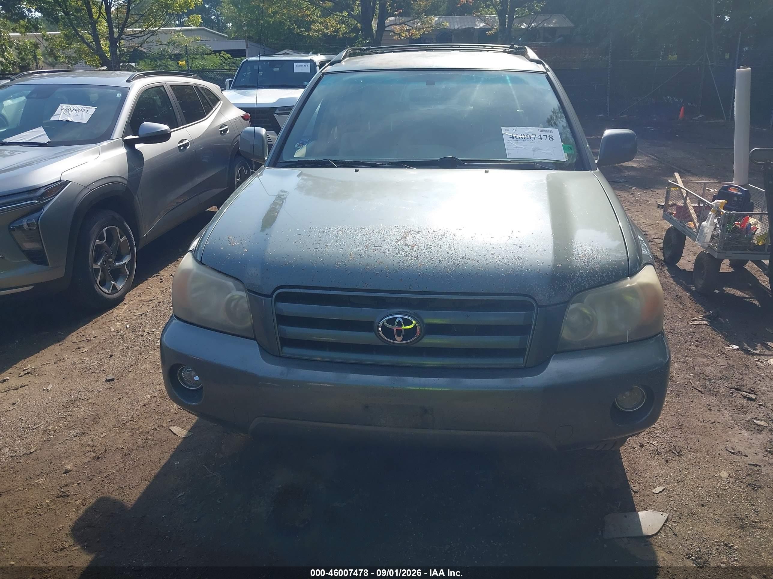 2007 Toyota Highlander   Gray vin: JTEGD21AX70155845