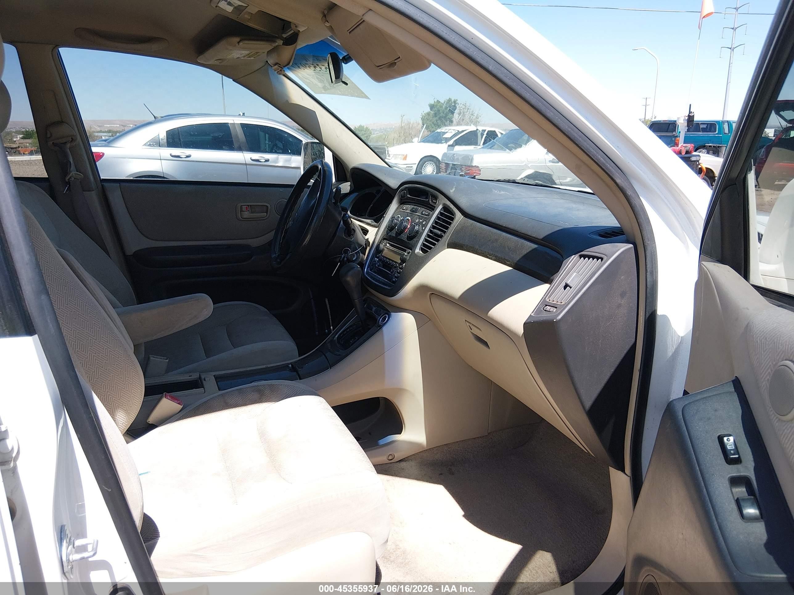 2002 Toyota Highlander V6 Белый vin: JTEGF21A020032168