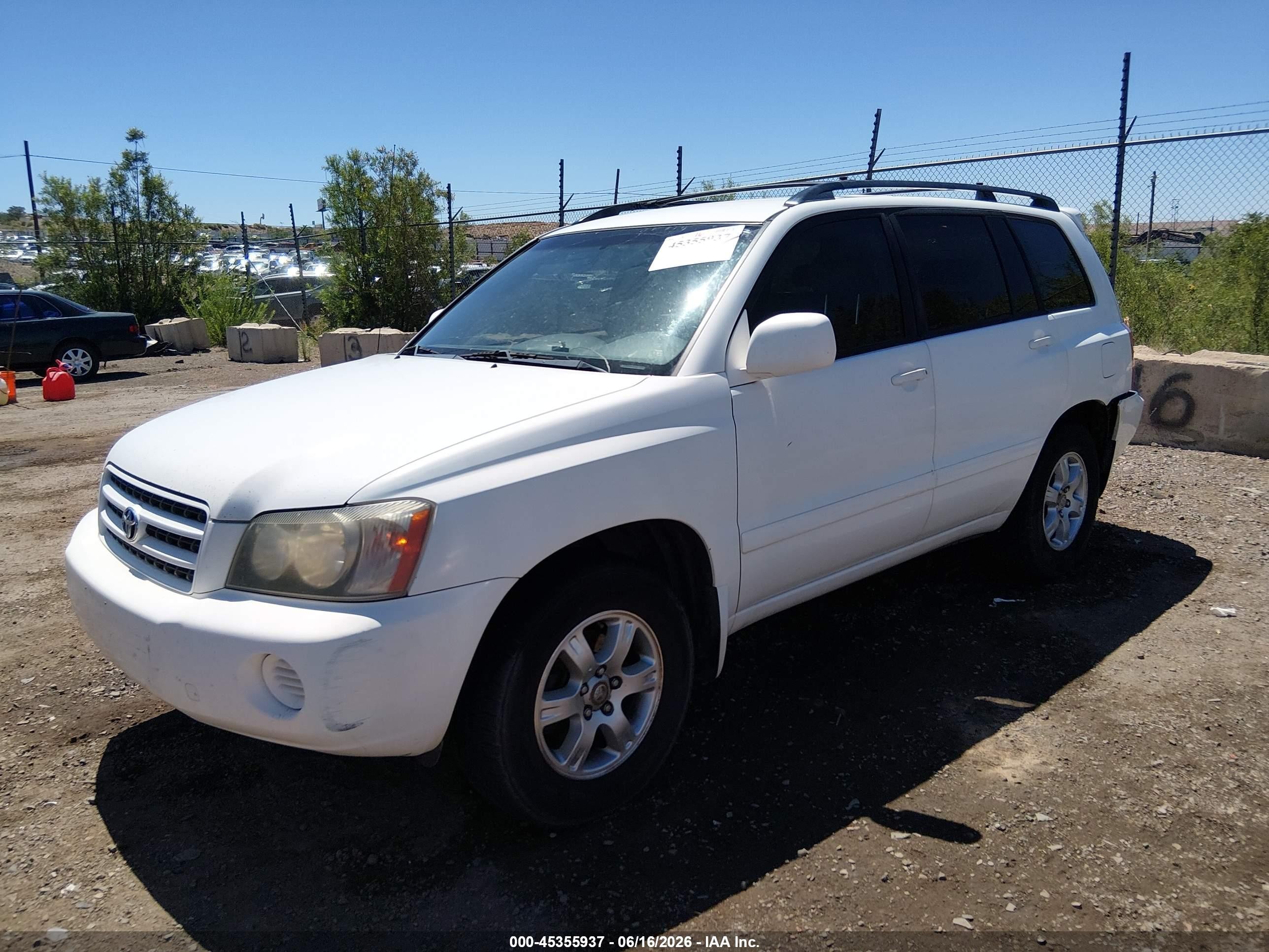 2002 Toyota Highlander V6 Белый vin: JTEGF21A020032168