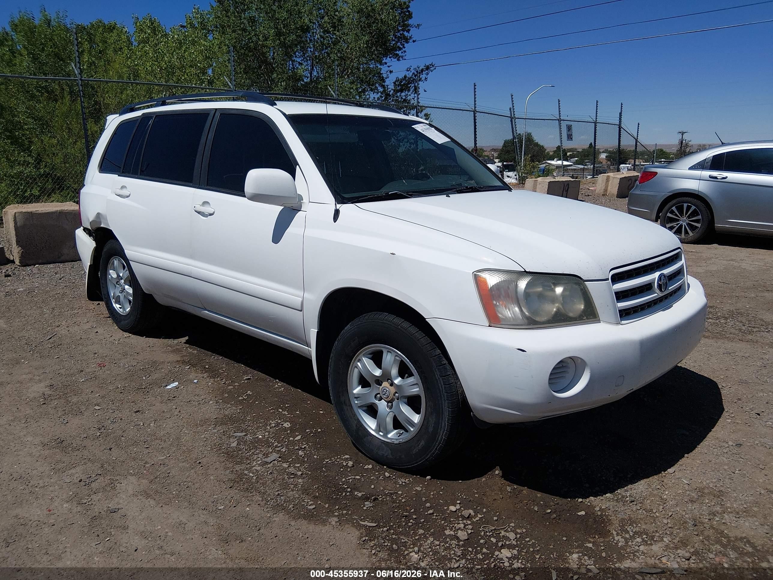 2002 Toyota Highlander V6 Белый vin: JTEGF21A020032168