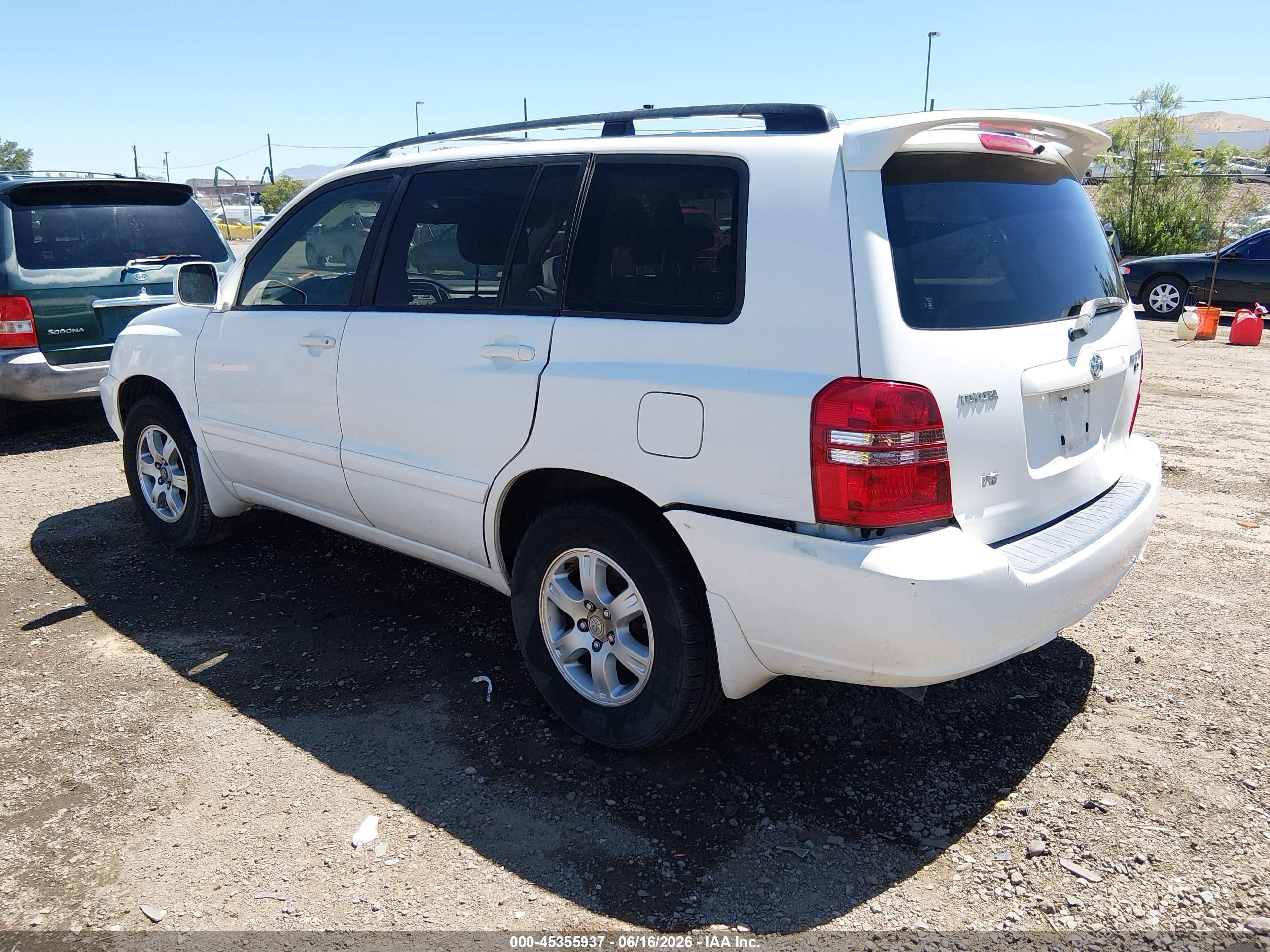 2002 Toyota Highlander V6 Белый vin: JTEGF21A020032168