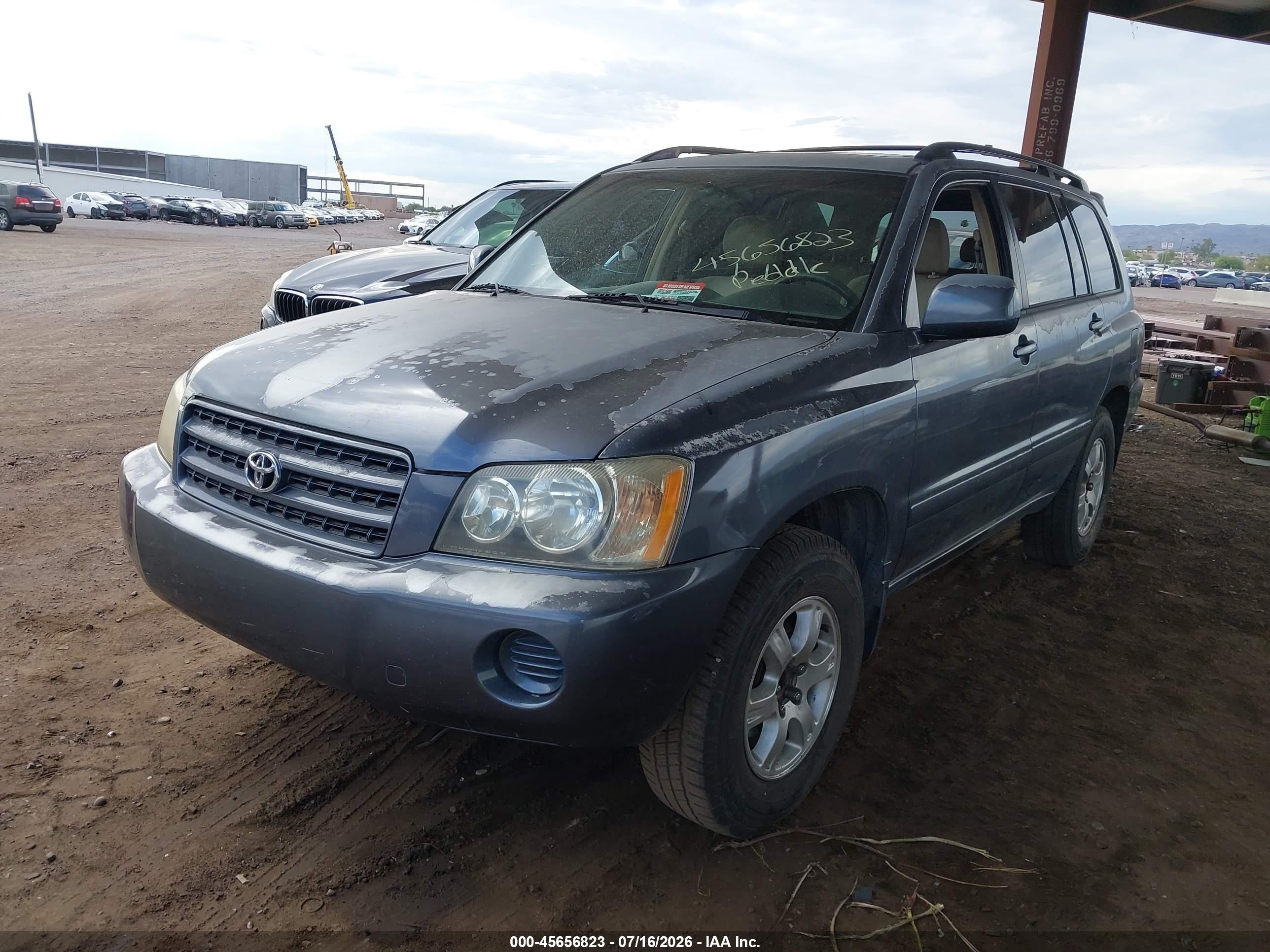 2002 Toyota Highlander V6 Gray vin: JTEGF21A020039377