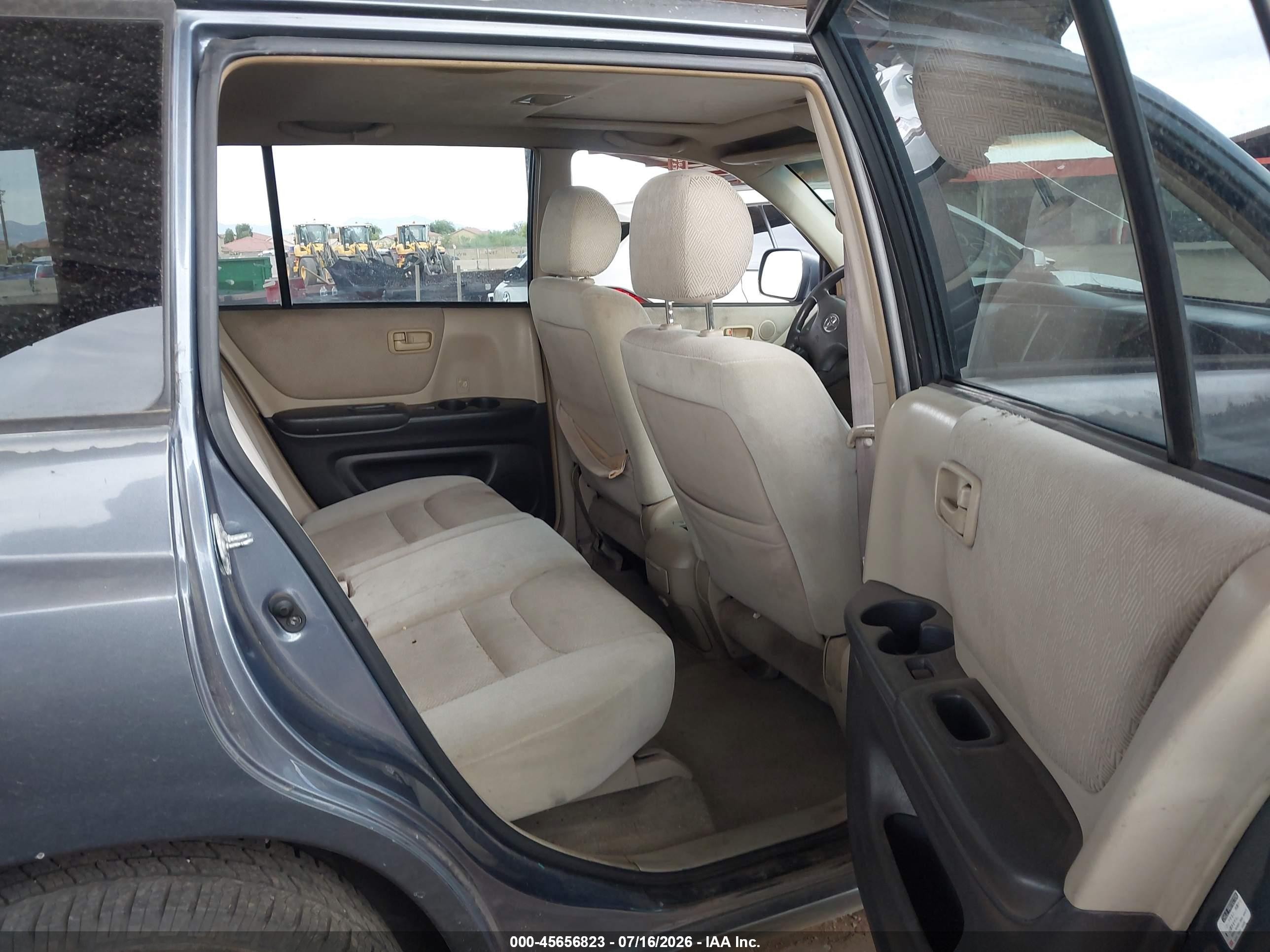 2002 Toyota Highlander V6 Gray vin: JTEGF21A020039377