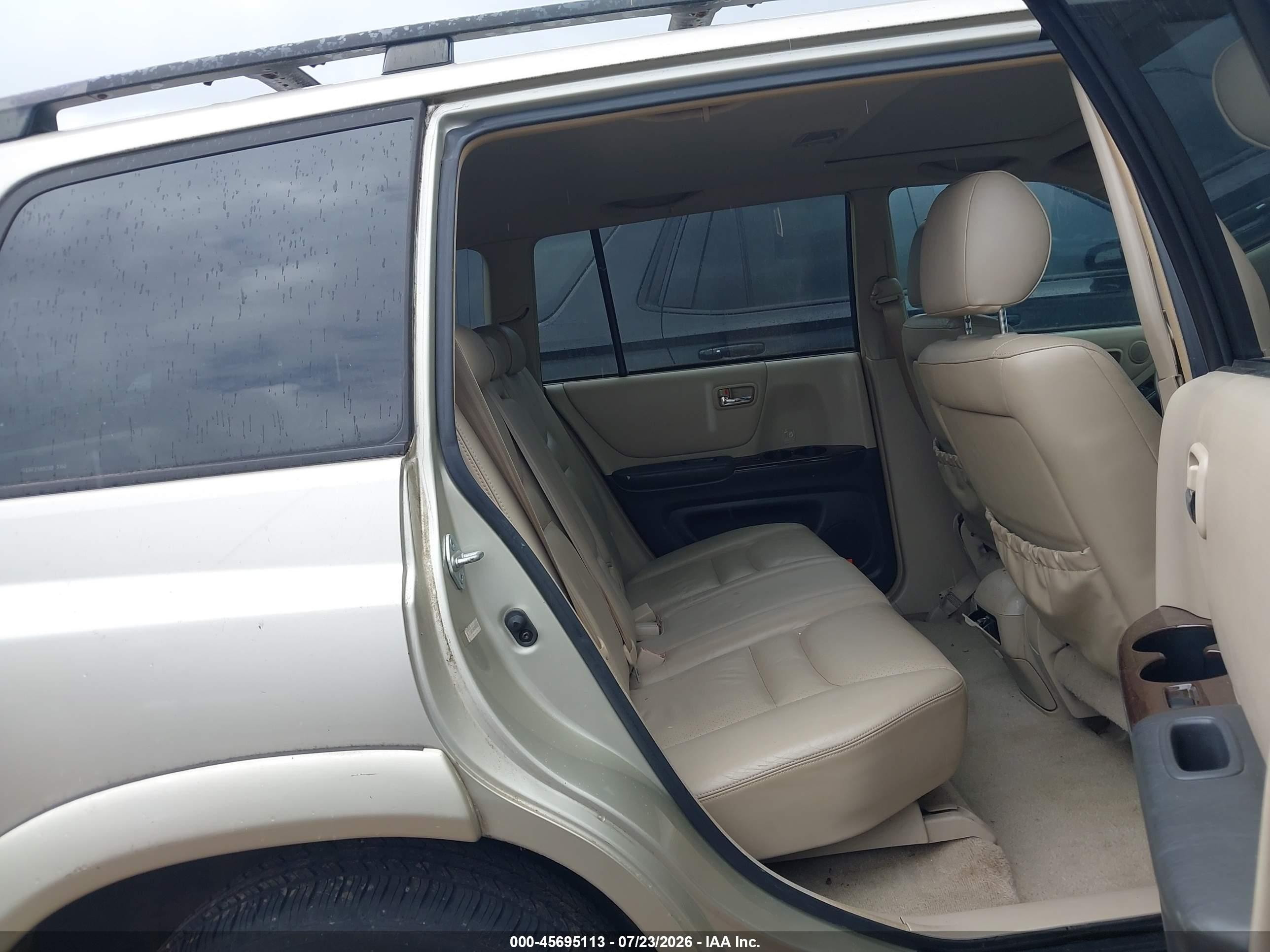 2002 Toyota Highlander Limited V6 Gold vin: JTEGF21A020063100