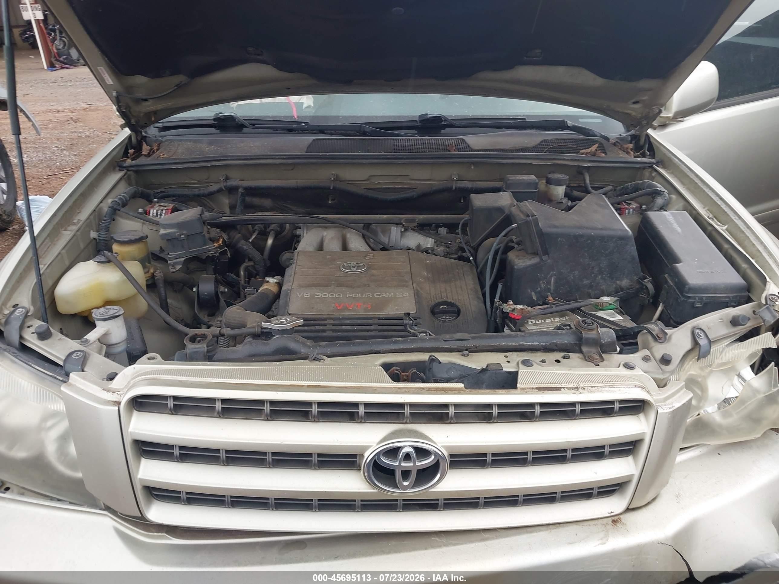 2002 Toyota Highlander Limited V6 Gold vin: JTEGF21A020063100