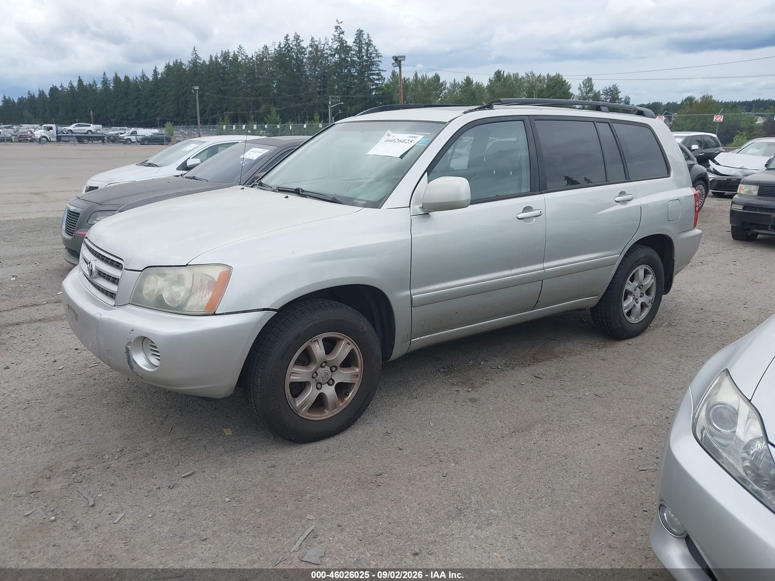 2003 Toyota Highlander V6 Серебряный vin: JTEGF21A030098057