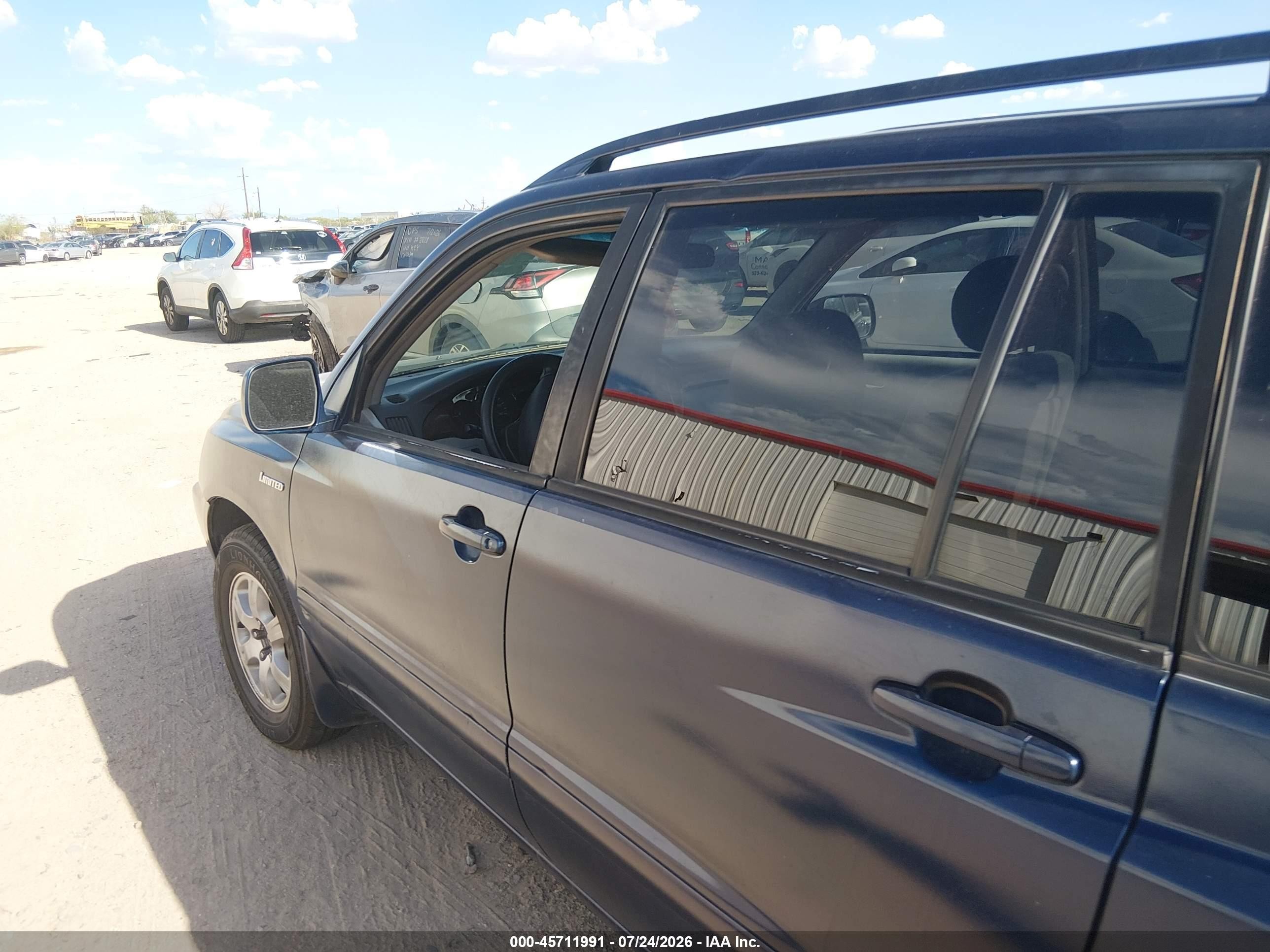2001 Toyota Highlander V6 Blue vin: JTEGF21A110022683