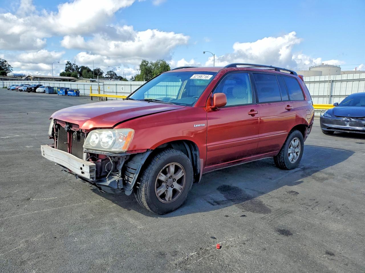 2002 Toyota Highlander Limited Red vin: JTEGF21A120034396