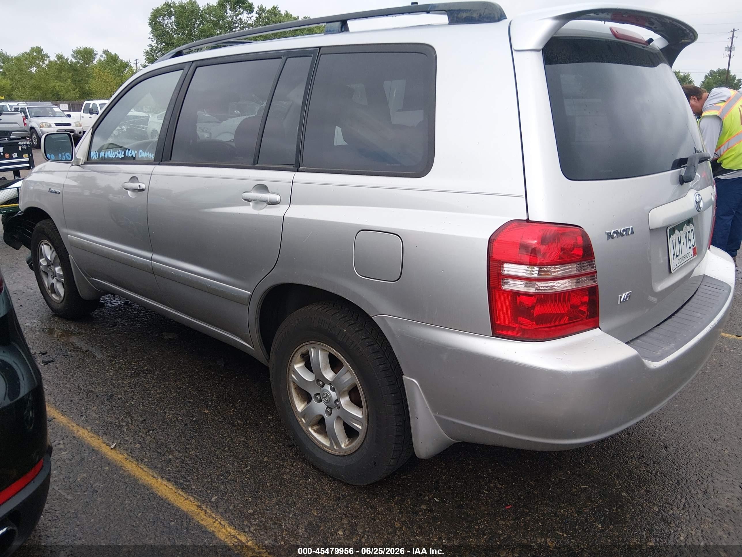 2002 Toyota Highlander Limited V6 Silver vin: JTEGF21A120046659