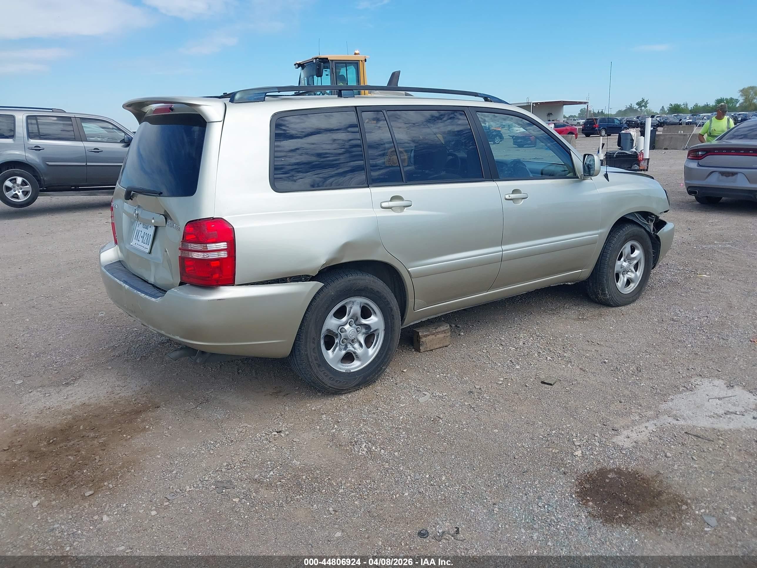 2002 Toyota Highlander V6 Gold vin: JTEGF21A120051909