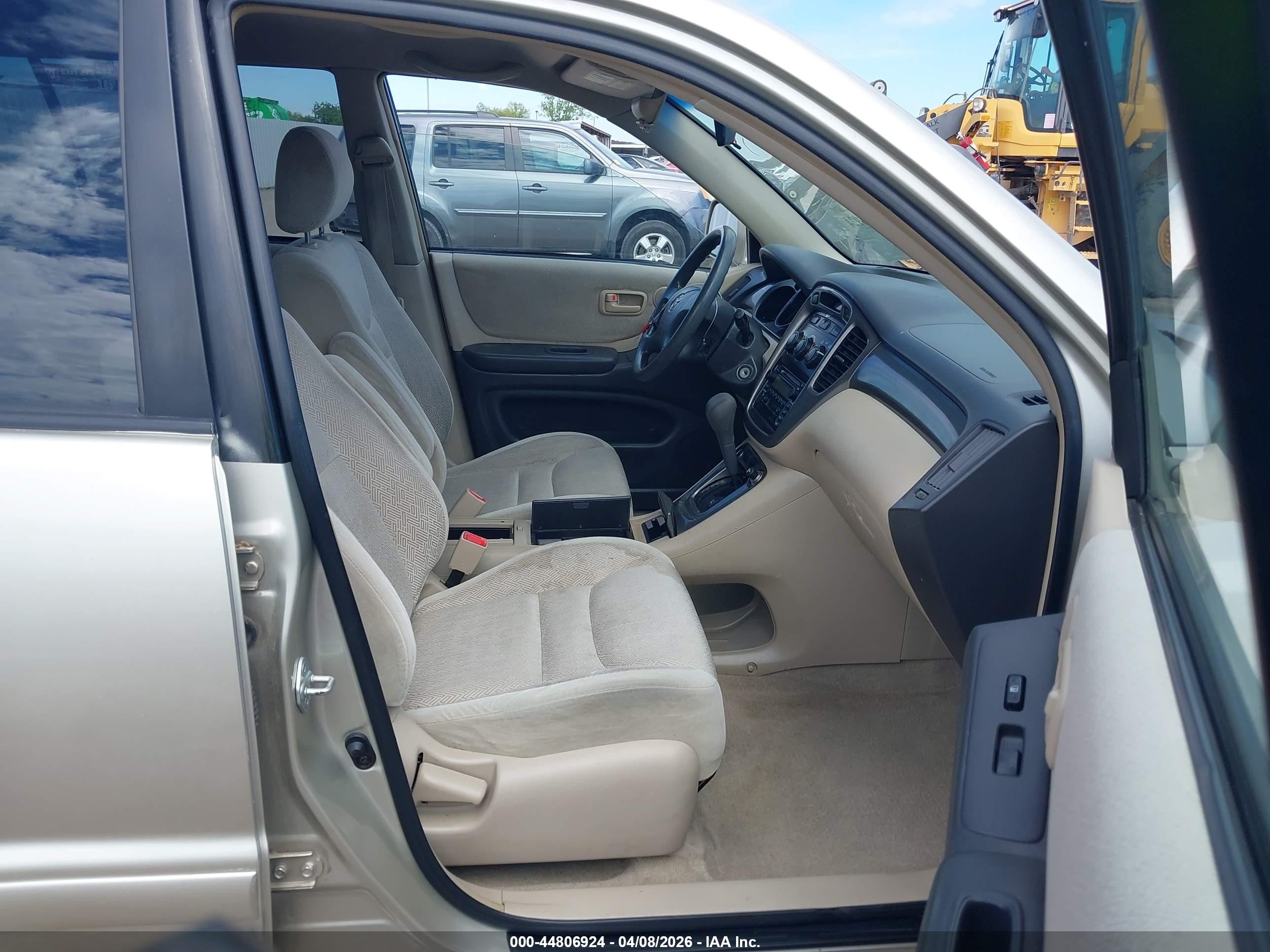 2002 Toyota Highlander V6 Gold vin: JTEGF21A120051909