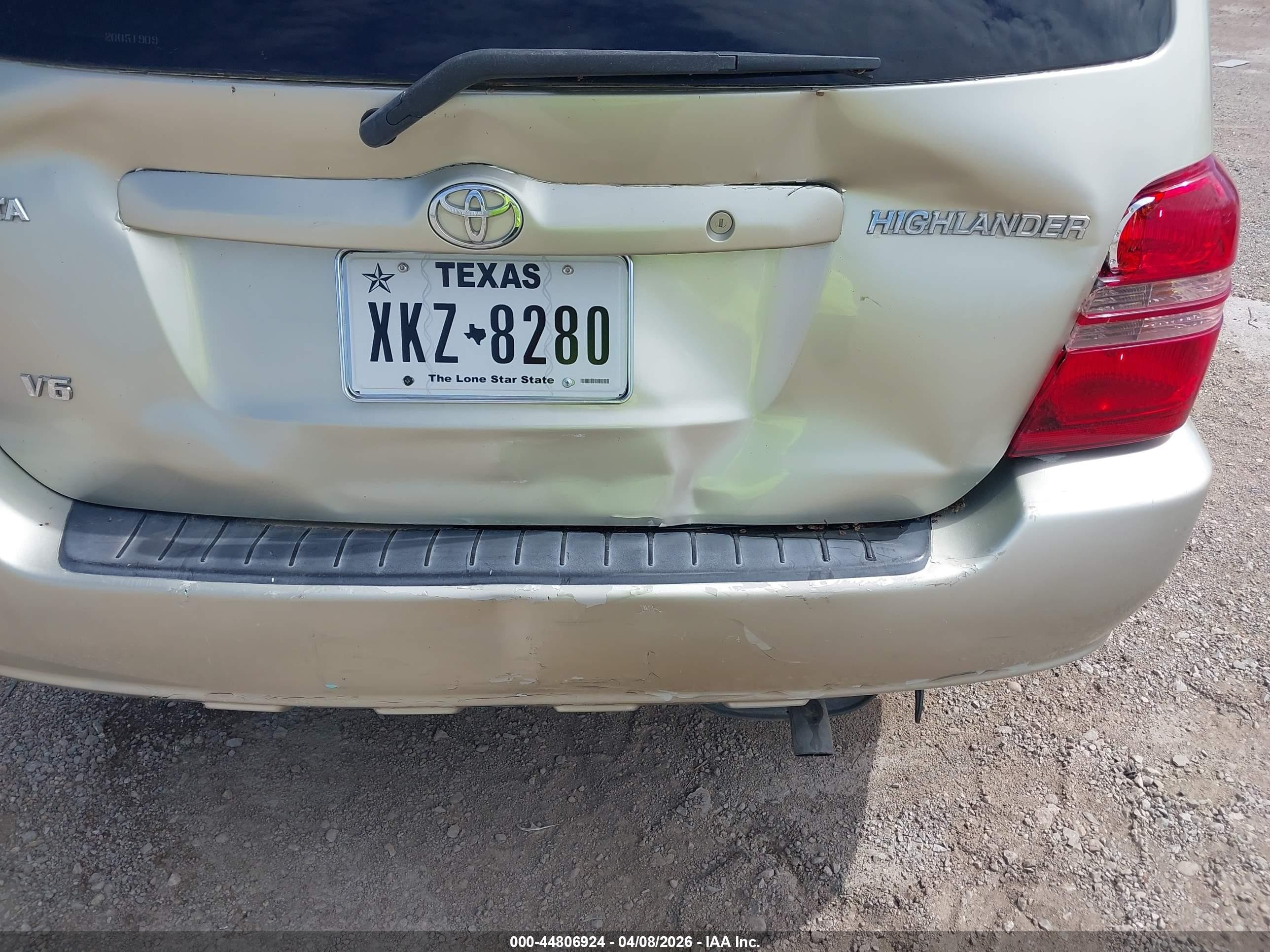 2002 Toyota Highlander V6 Gold vin: JTEGF21A120051909