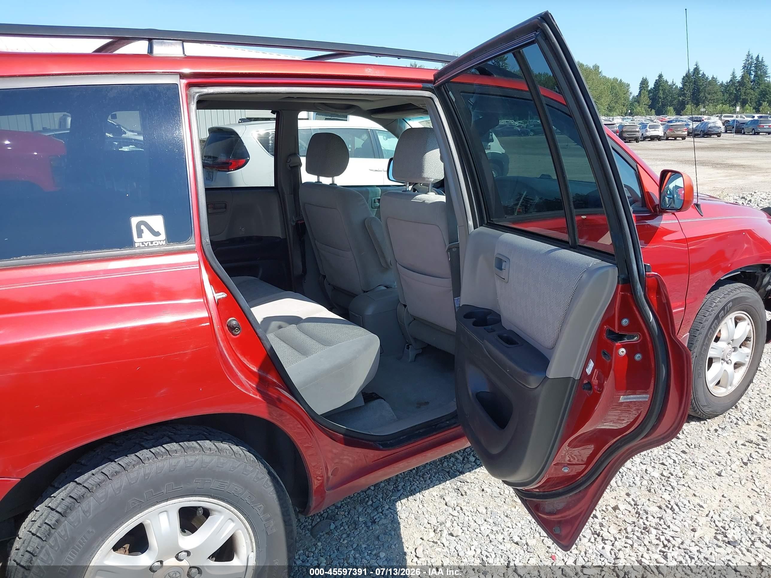 2003 Toyota Highlander V6 Red vin: JTEGF21A130075953